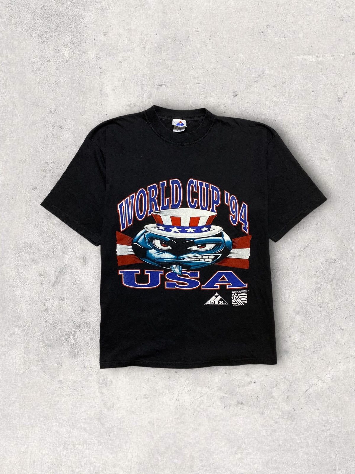 Apex USA world cup 94 apex fly vintage y2k 90s black tee Size US L / EU 52-54 / 3 - 1 Thumbnail