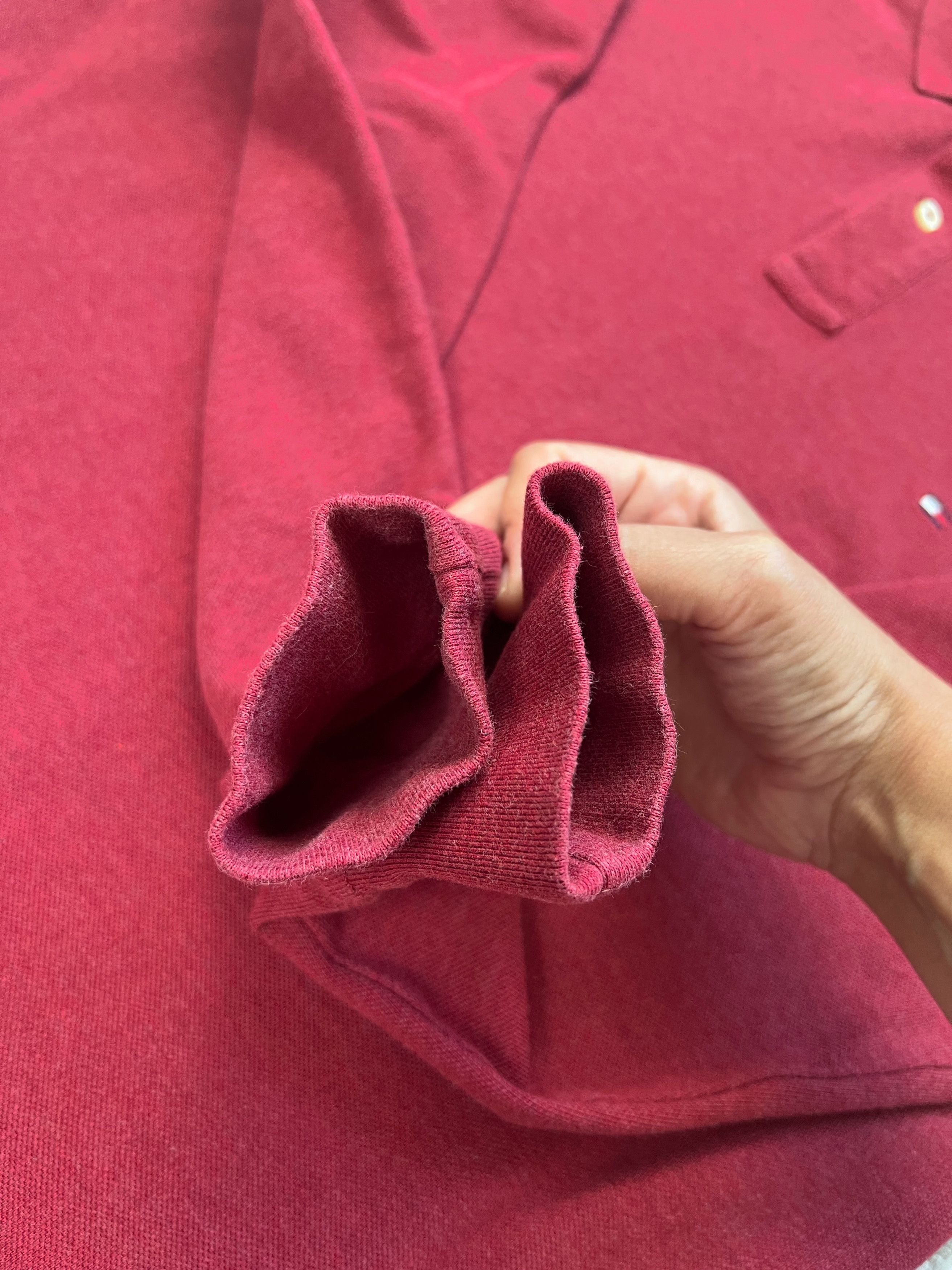 Tommy Hilfiger Tommy Hilfiger Burgundy Long Sleeve Polo Shirt Classic Fit S Size US S / EU 44-46 / 1 - 8 Thumbnail