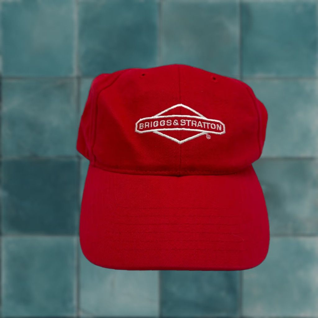 Vintage VINTAGE Briggs & Stratton Hat Baseball Cap Snapback Red Work Mechanic Utility Mens One Size Red Baseball Cap Size ONE SIZE - 1 Thumbnail