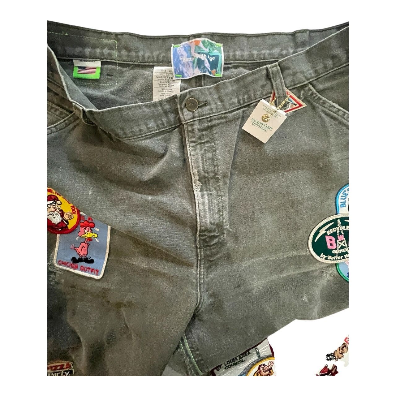 Better With Age Gentleman's Carhartt Carpenter Shorts- Grey - Size 40 Size US 40 / EU 56 - 4 Thumbnail