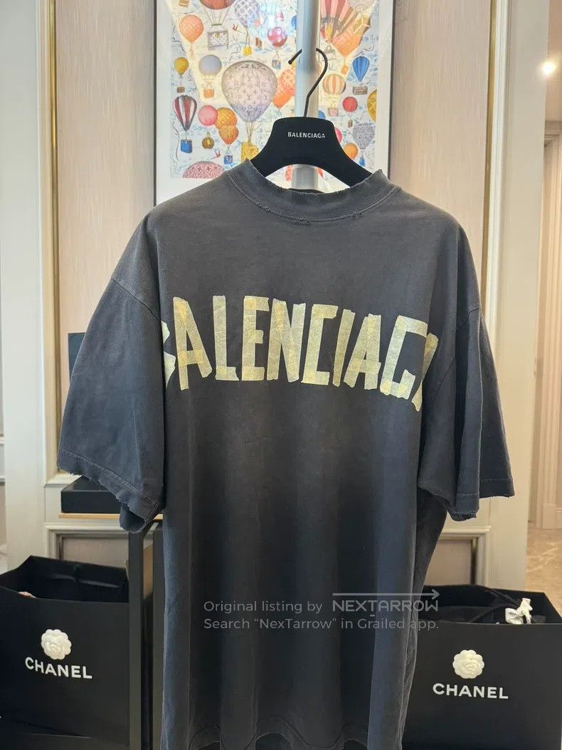 Balenciaga Balenciaga Tape Short Sleeve Size US XS / EU 42 / 0 - 1 Thumbnail