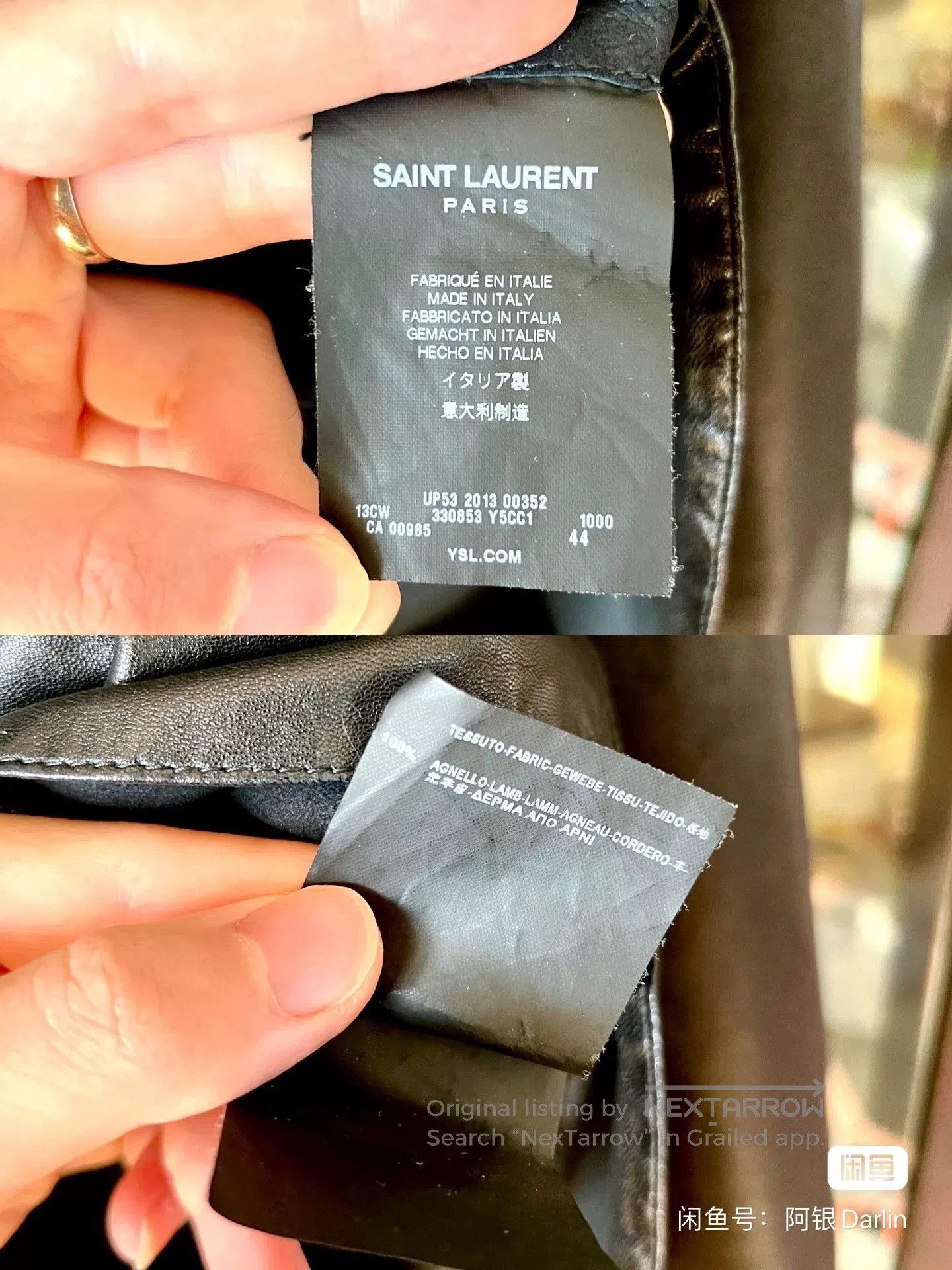 Saint Laurent Paris saint laurent lambskin leather shirt jacket. Size US M / EU 48-50 / 2 - 4 Thumbnail