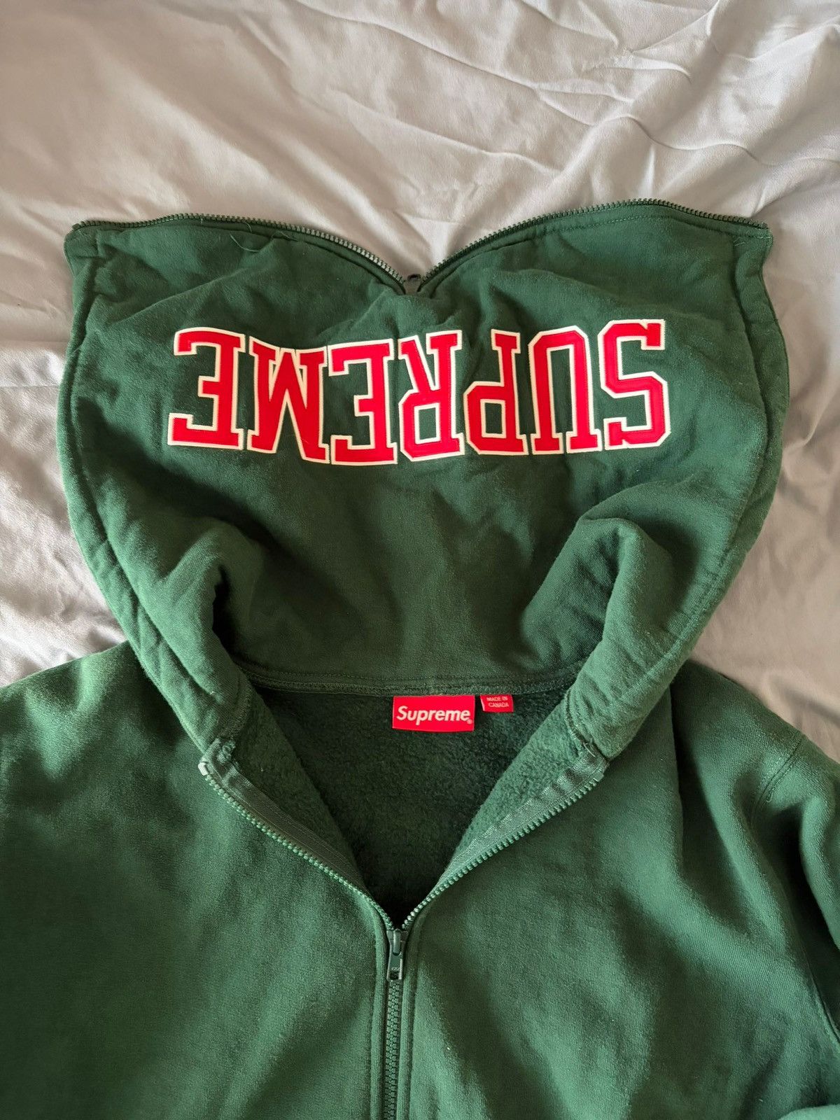 Supreme Supreme Arc Logo Zip Up Hoodie Dark Green Box Logo Size US L / EU 52-54 / 3 - 9 Thumbnail