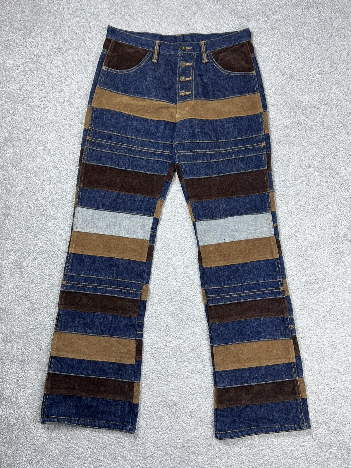 Hysteric Glamour Hysteric Glamour Type Kinky Hagi Patchwork Flare Jeans Size US 30 / EU 46 - 2 Thumbnail