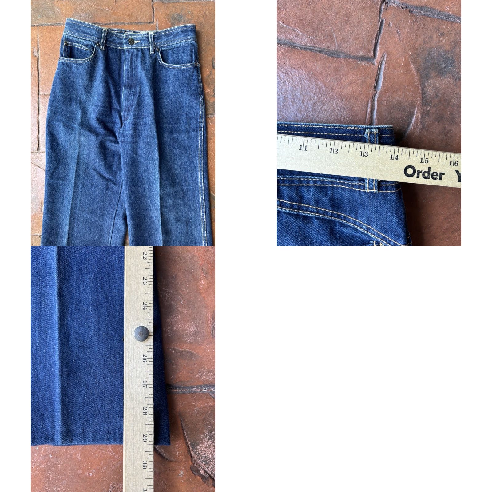 Faded Glory VINTAGE Faded Glory Appendagez Flare Jeans Shirt? 32 70s Blue Jeans Womens Mens Girls Size 32" / US 10 / IT 46 - 8 Thumbnail