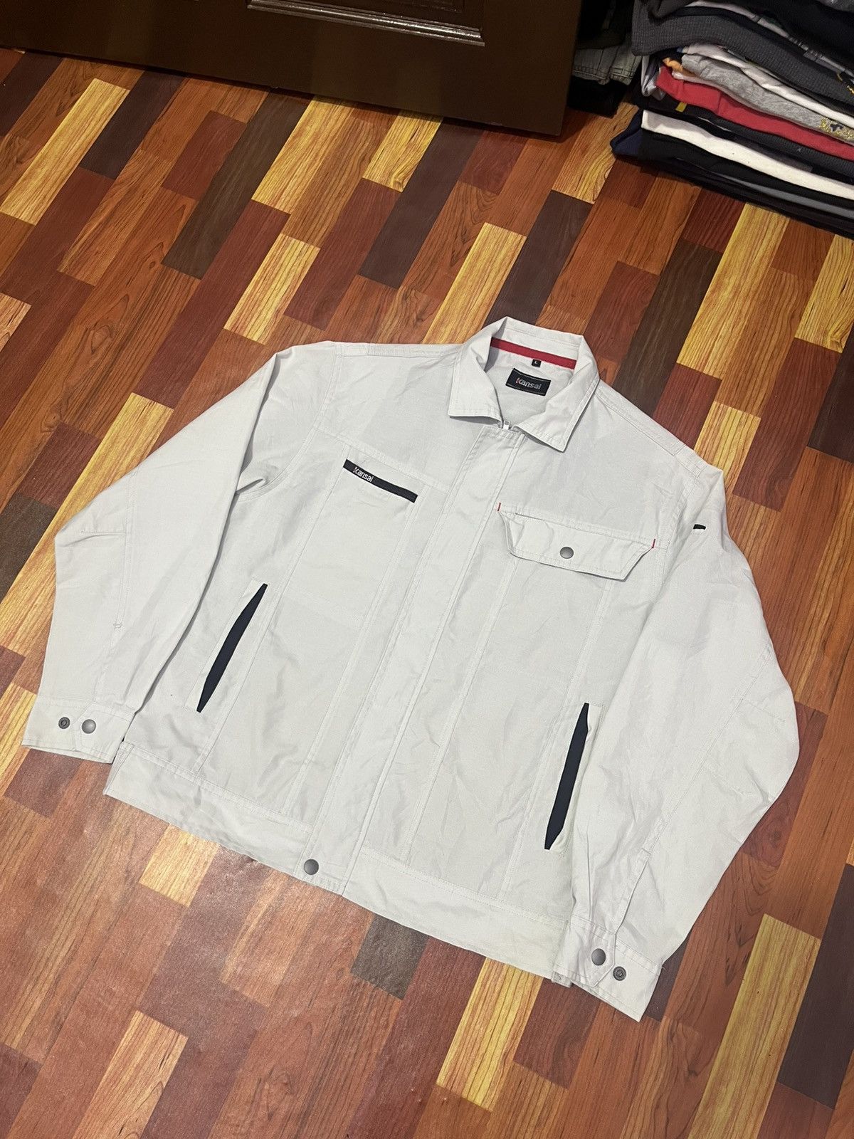Kansai Yamamoto Kansai Yamamoto Vintage Work Jacket Gray Size US M / EU 48-50 / 2 - 14 Thumbnail