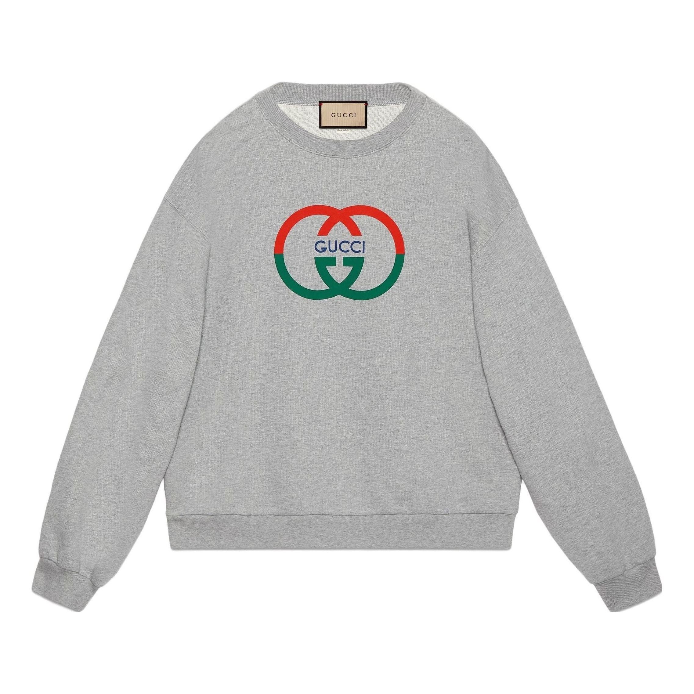 Gucci o1loc1c0925 Cotton Jersey Printed Sweatshirt in Gray Size US M / EU 48-50 / 2 - 1 Thumbnail