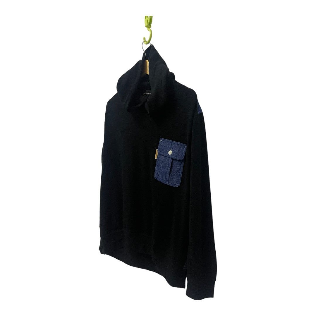 Issey Miyake Mercibeaucoup Issey Miyake Denim Back Hooded Sweatshirt Size US L / EU 52-54 / 3 - 3 Thumbnail