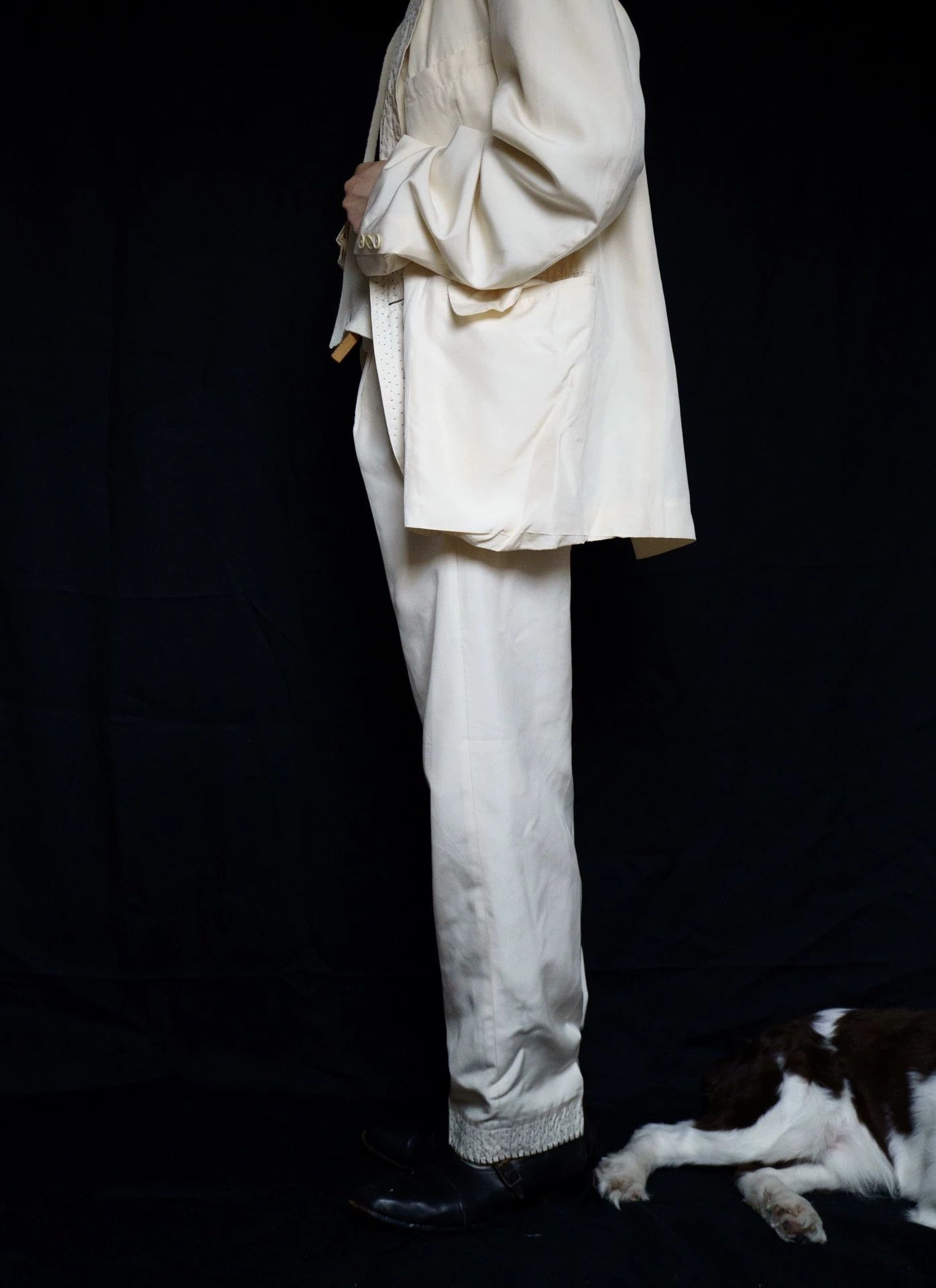 Yohji Yamamoto Yohji Yamamoto 1995ss Bukowski Sashiko Silk Suit (M-L) Size US M / EU 48-50 / 2 - 9 Thumbnail
