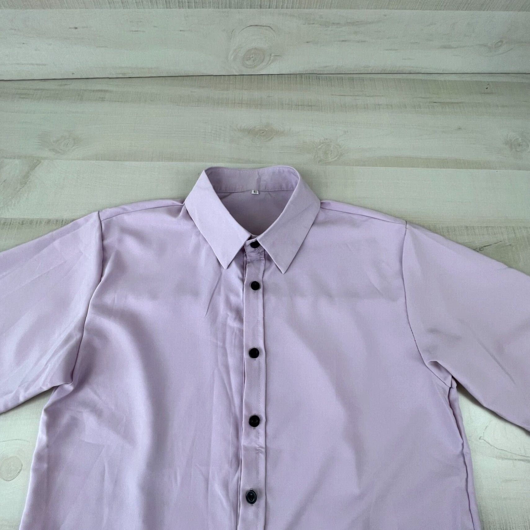 Vintage Purple Long Sleeve Button Up Shirt Womens Large Fitted Top Size L / US 10 / IT 46 - 2 Thumbnail