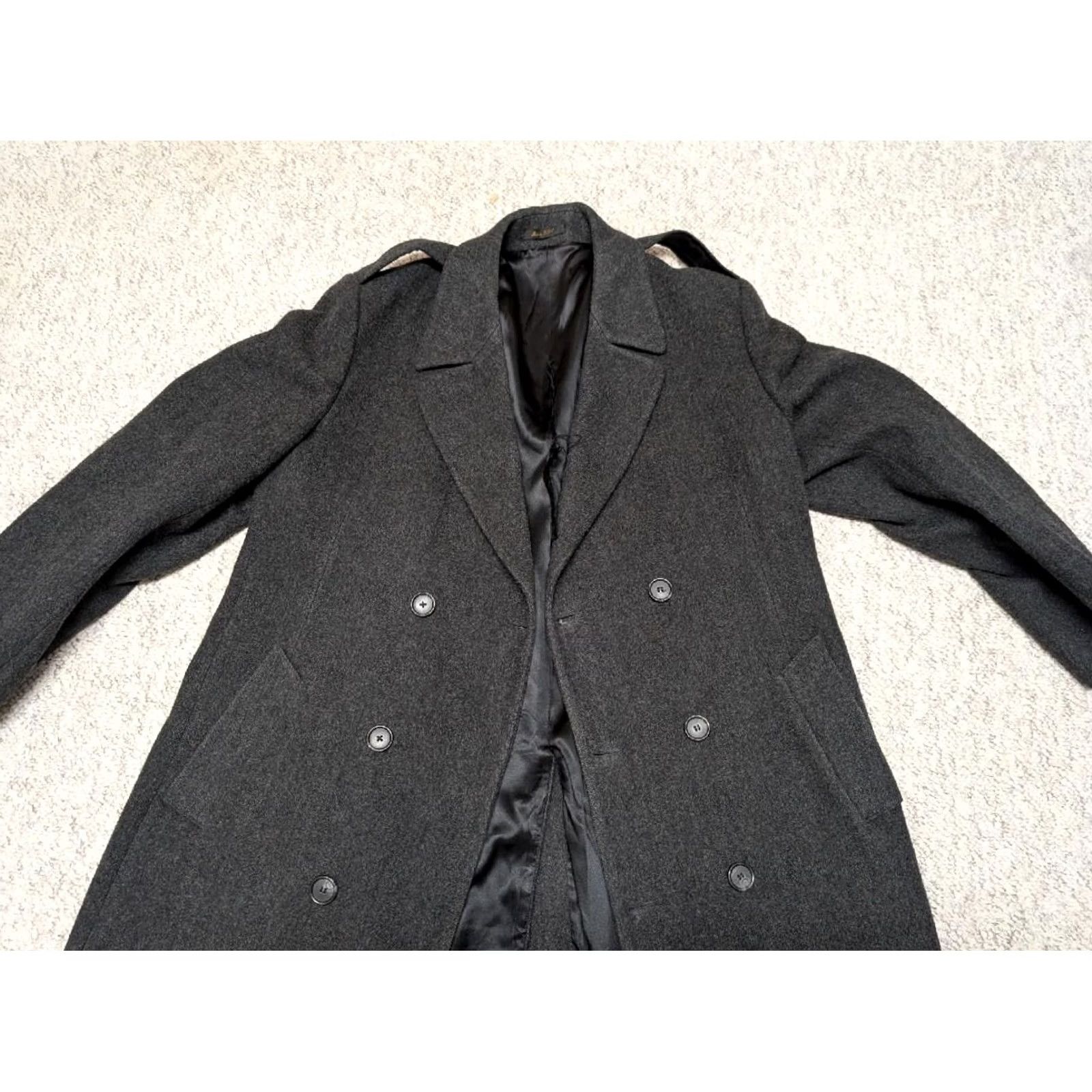 London Fog VINTAGE London Fog Overcoat Mens Adult XLT Black Wool Double Breasted Trench Coat USA Made Size US XL / EU 56 / 4 - 4 Thumbnail