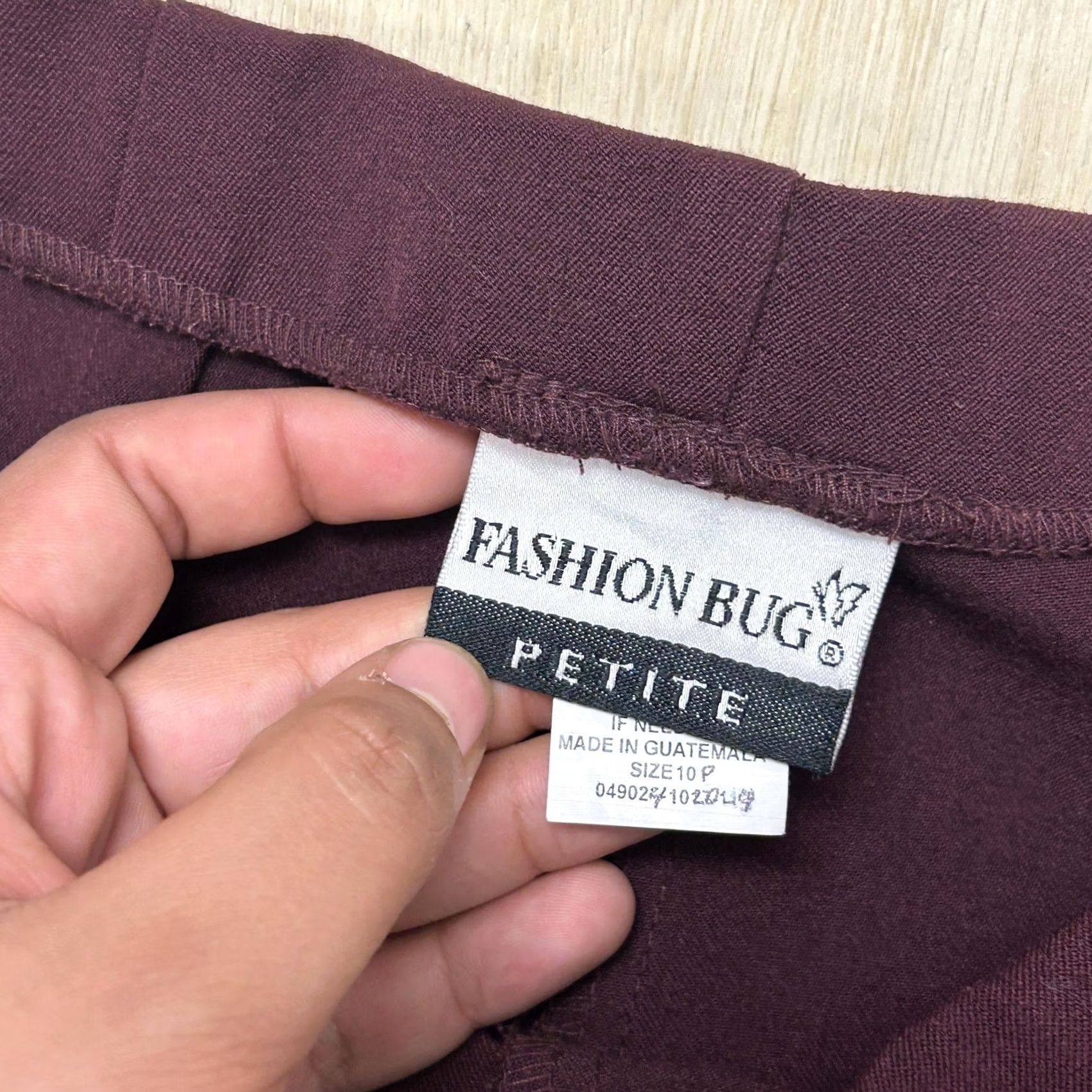 Vintage VINTAGE Fashion Bug Dress Pants Womens 10P Petite Red Twill Classic Zip Stretch Size 32" / US 10 / IT 46 - 2 Thumbnail