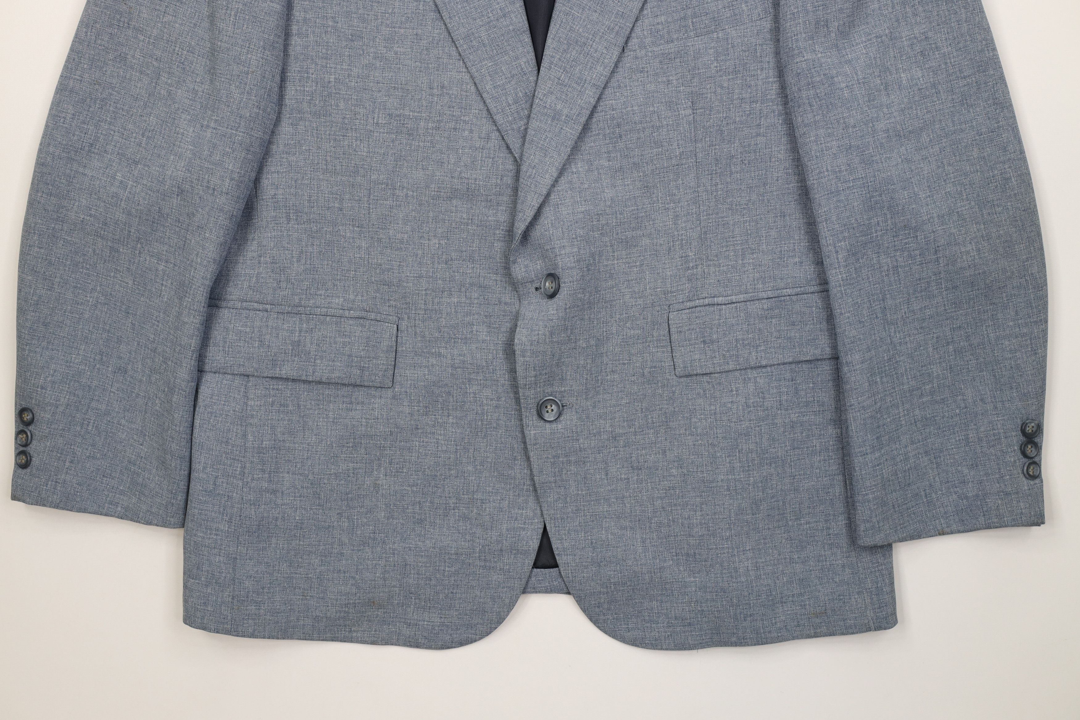 Vintage Vintage 70s Streetwear 2 Piece Chambray Knit Suit Size 44S - 25 Thumbnail