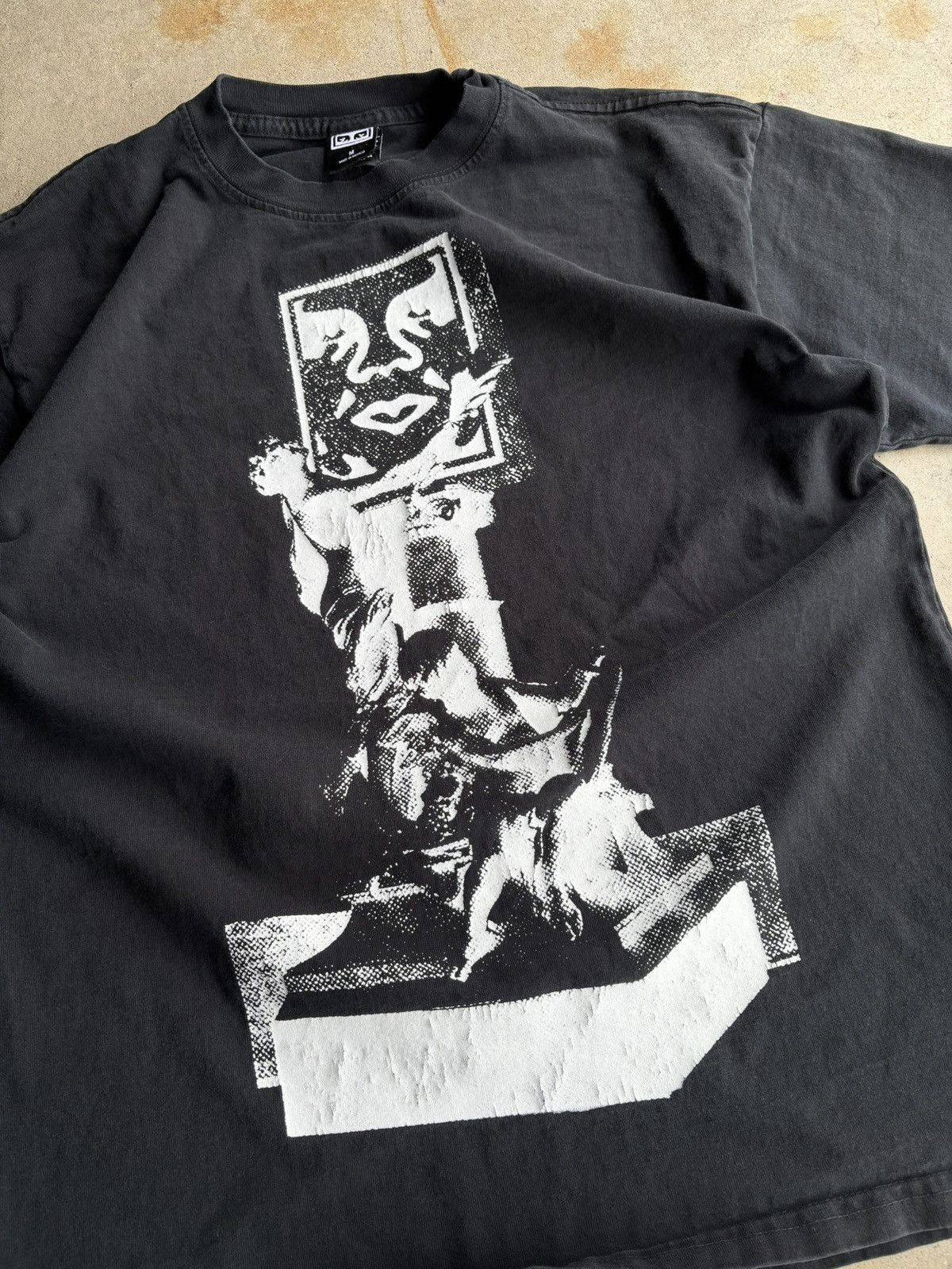 Obey Crazy Obey Skate Heavyweight Grunge Boxy Tee Size US M / EU 48-50 / 2 - 3 Thumbnail