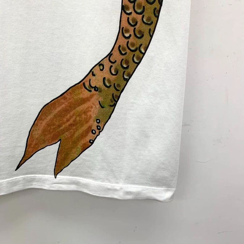 Loewe LOEWE White mermaid printed cotton round neck short sleeve Size XS / US 0-2 / IT 36-38 - 4 Thumbnail