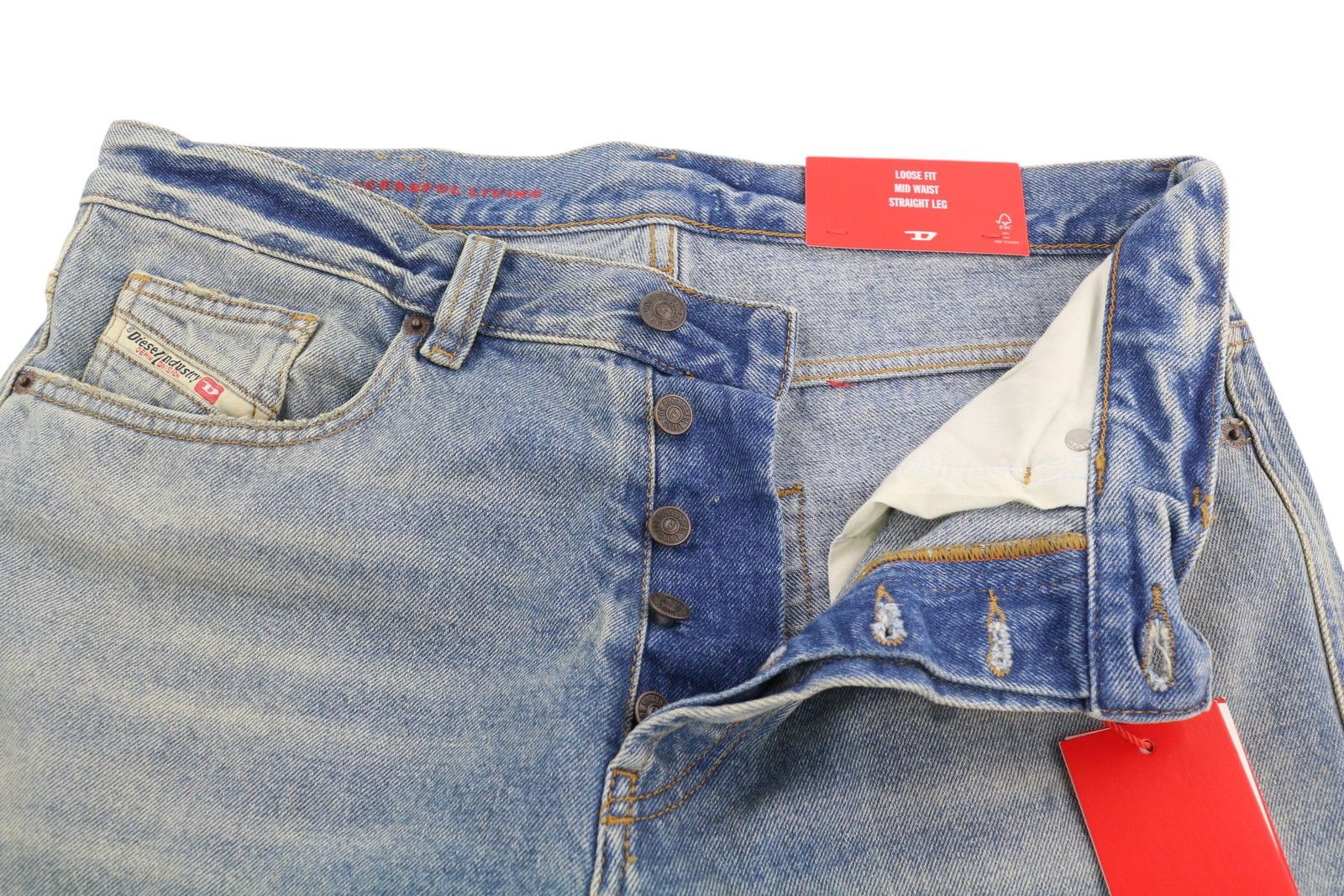 Diesel 2010 09D79 W30/L34 Loose Straight Washed Jeans 40913 Size US 30 / EU 46 - 5 Thumbnail