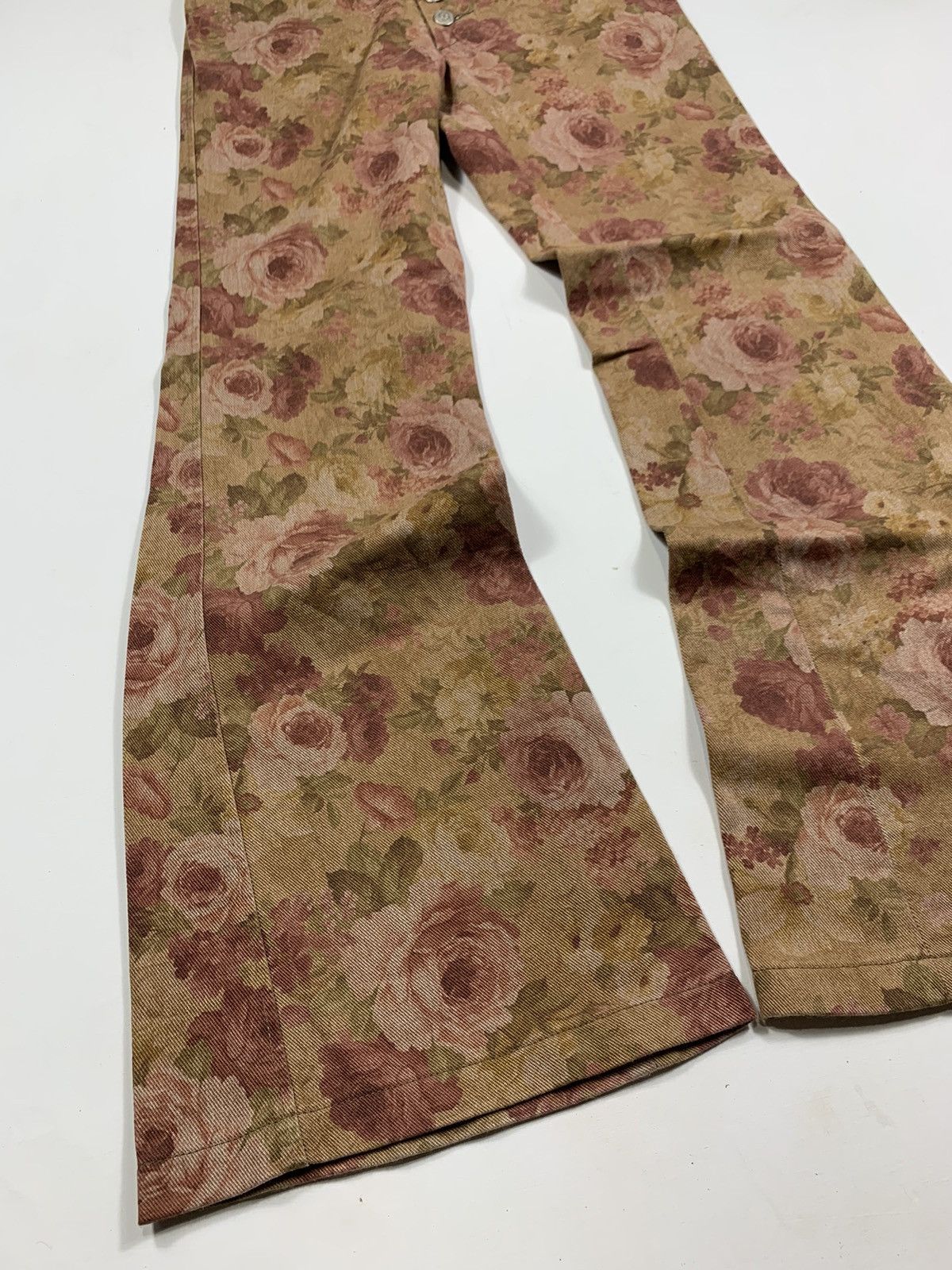 Tornado Mart Tornado Mart Super Flared flower Denim Pants Size US 28 / EU 44 - 3 Thumbnail
