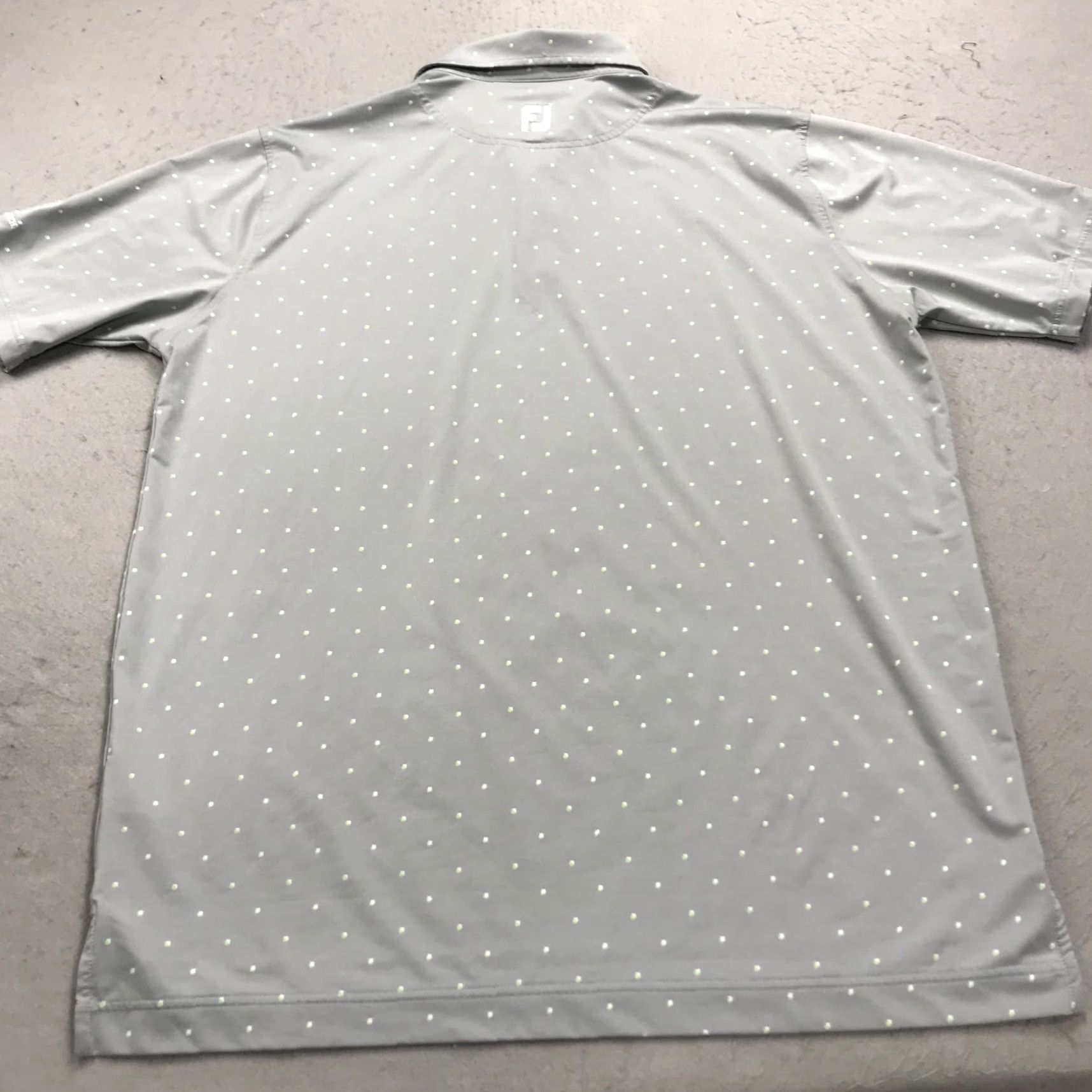 Footjoy FootJoy Polo Shirt Mens 2XL Gray Geometric Performance Golf Shirt Size US XXL / EU 58 / 5 - 7 Thumbnail