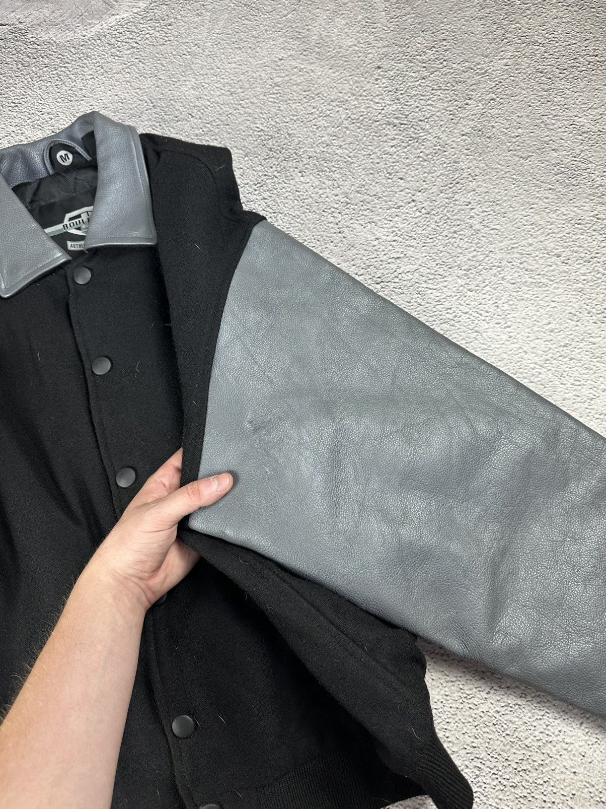 Other Suzuki Boulevard Varsity Wool Jacket Leather Sleeves Bombers Size US L / EU 52-54 / 3 - 6 Thumbnail