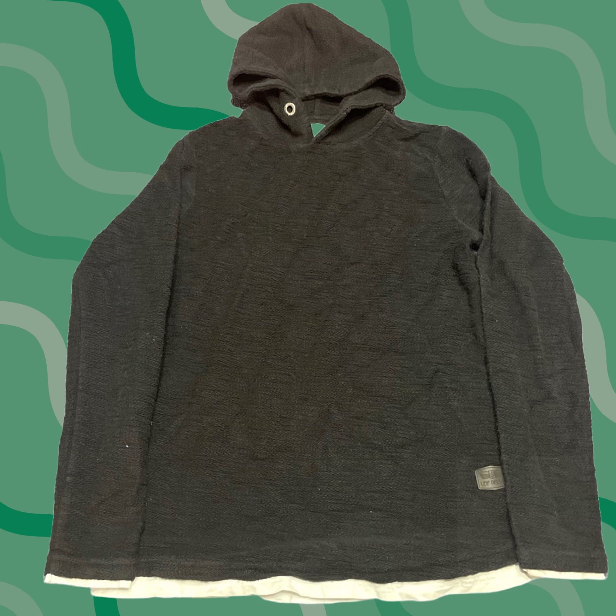 Vintage Leif Nelson Hooded Sweatshirt M Black Size US M / EU 48-50 / 2 - 1 Thumbnail