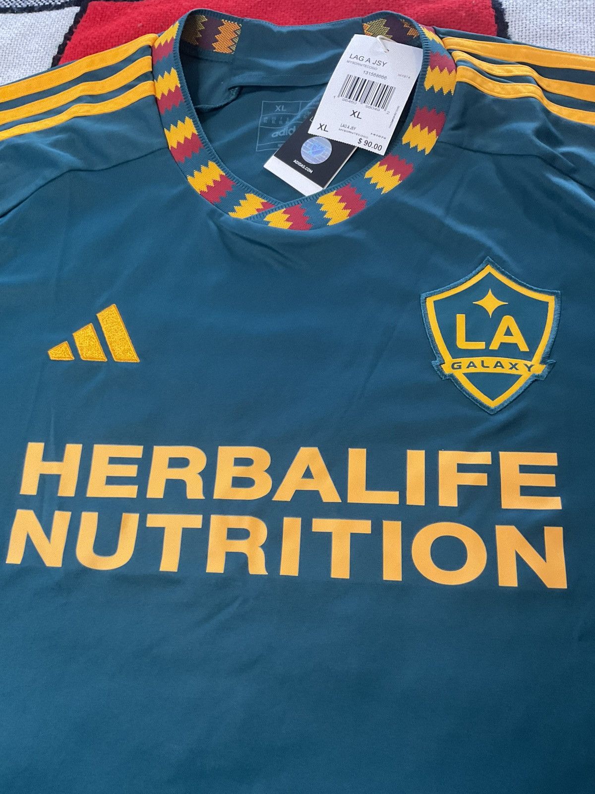 Adidas MLS Los Angeles galaxy adidas jersey 2022 nwt Size US XL / EU 56 / 4 - 2 Thumbnail