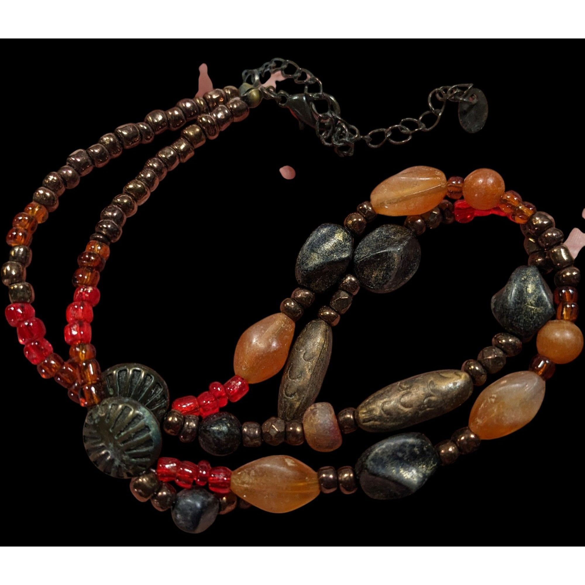 Nordstrom Nordstrom Earthy Beaded Glass And Faux Stone Necklace Size ONE SIZE - 2 Thumbnail
