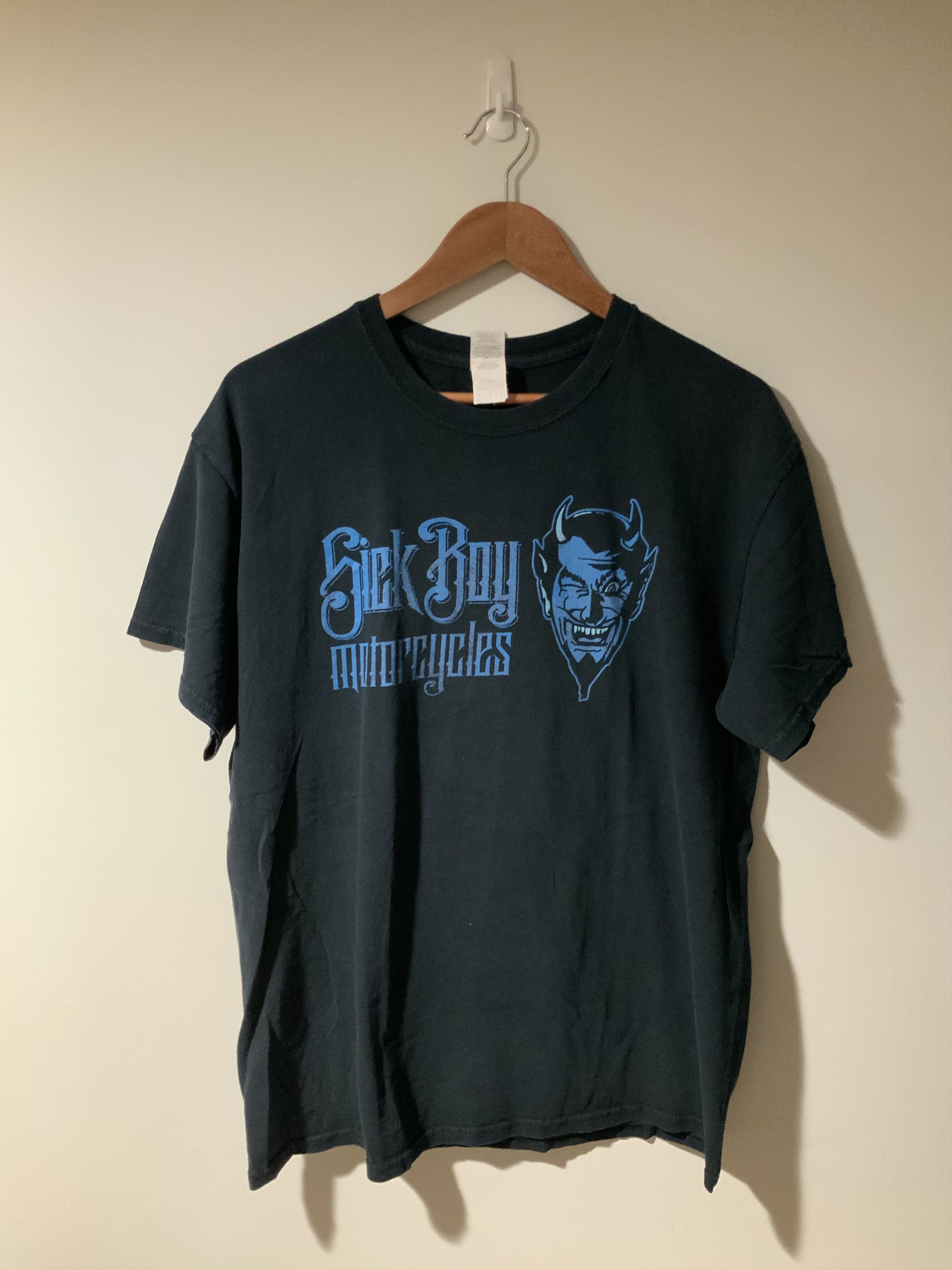 Harley Davidson × Vintage Vintage 2010s Sick Boy Motorcycles Blue Devil Large T-shirt Size US L / EU 52-54 / 3 - 1 Thumbnail