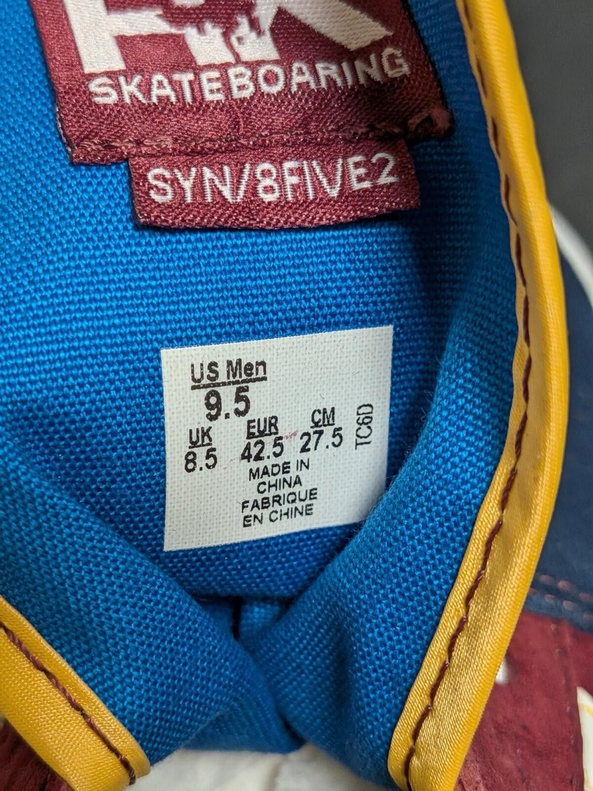 Vans Vans Old Skool S Syndicate 8Five2 VN-0D3PH3P 1999 Red US9.5 Size US 9.5 / EU 42-43 - 8 Thumbnail