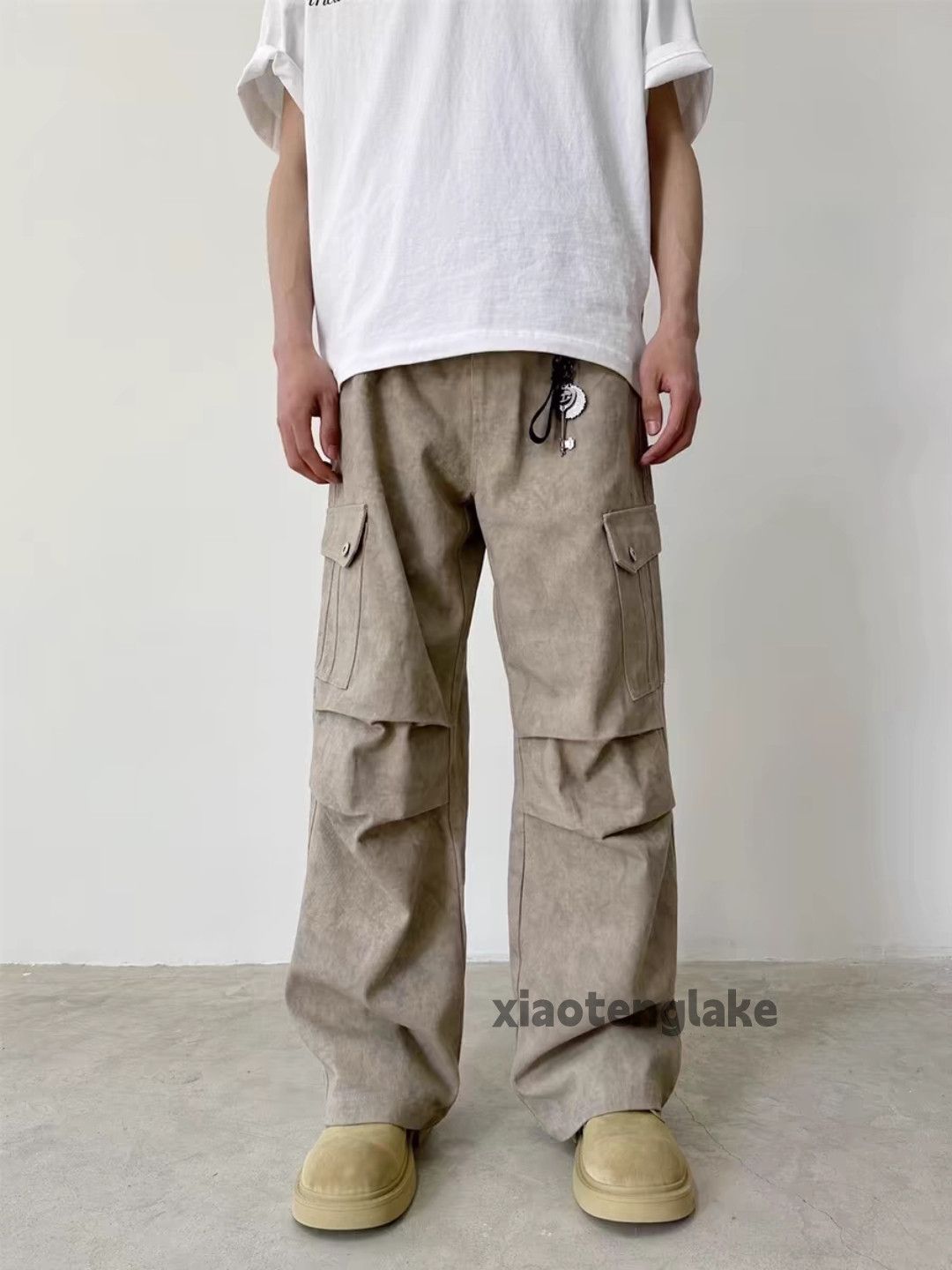 Designer × Japanese Brand × Vintage washed faded cleanfit yuppie bootcut baggy cargo pants Size US 30 / EU 46 - 2 Thumbnail