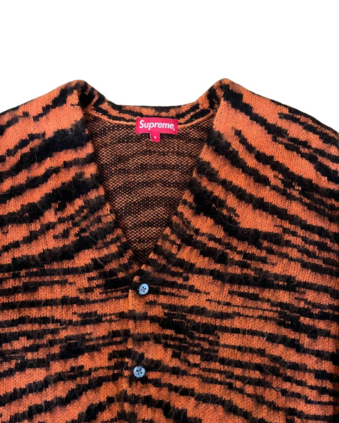 Supreme Supreme FW20 Brushed Tiger Mohair Cardigan Size US S / EU 44-46 / 1 - 3 Thumbnail