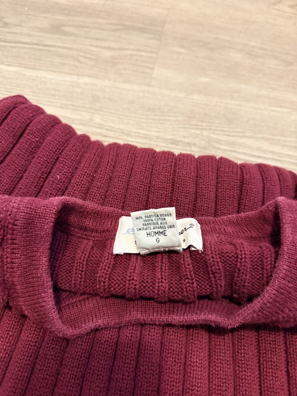 Eddie Bauer Wine red cotton knit Eddie Bauer Sweater Size US L / EU 52-54 / 3 - 4 Thumbnail