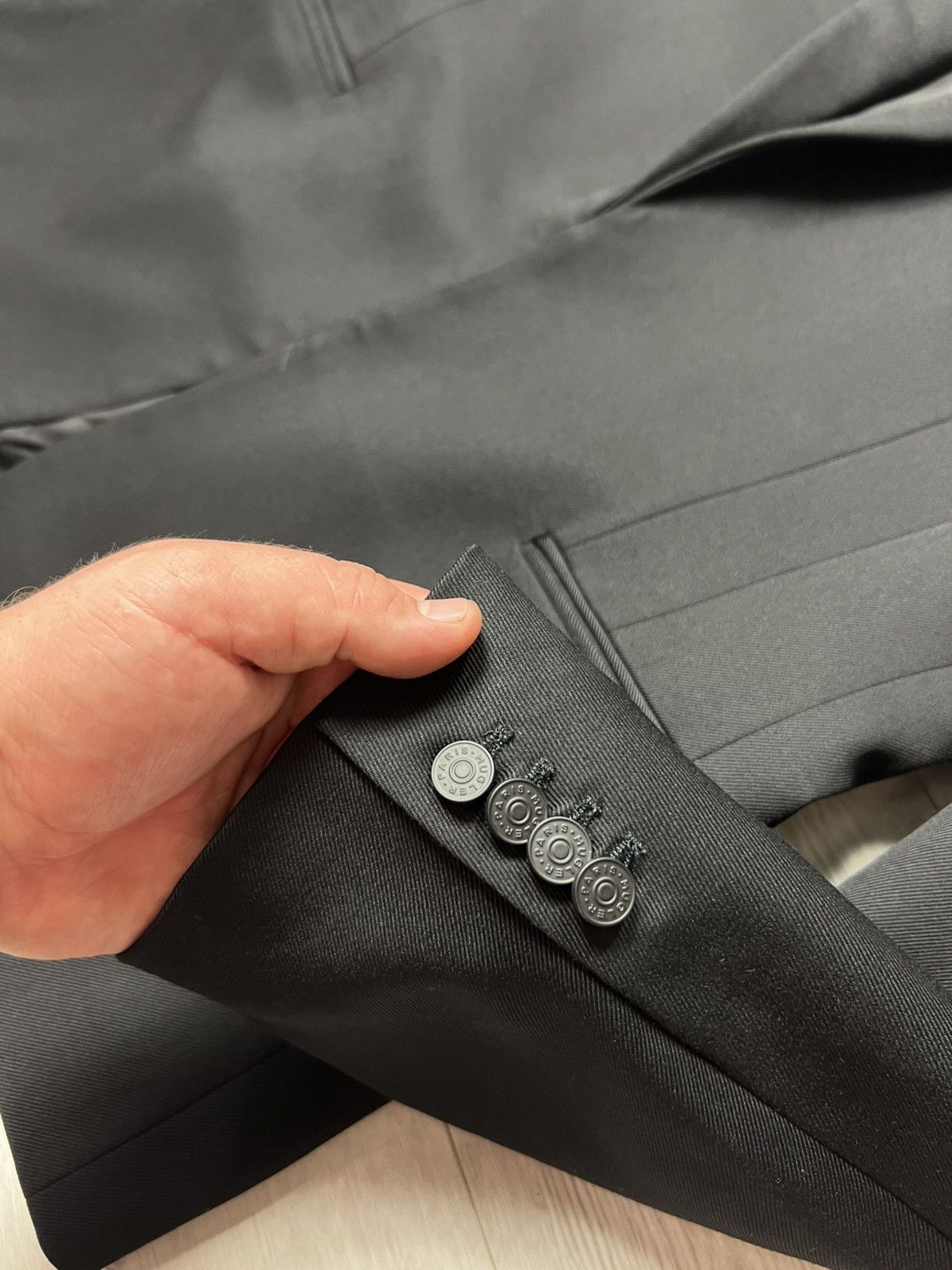 H&M × Mugler THIERRY MUGLER x H&M DEFINED WAIST WOOL BLAZER JACKET MEN’S Size 48R - 10 Thumbnail