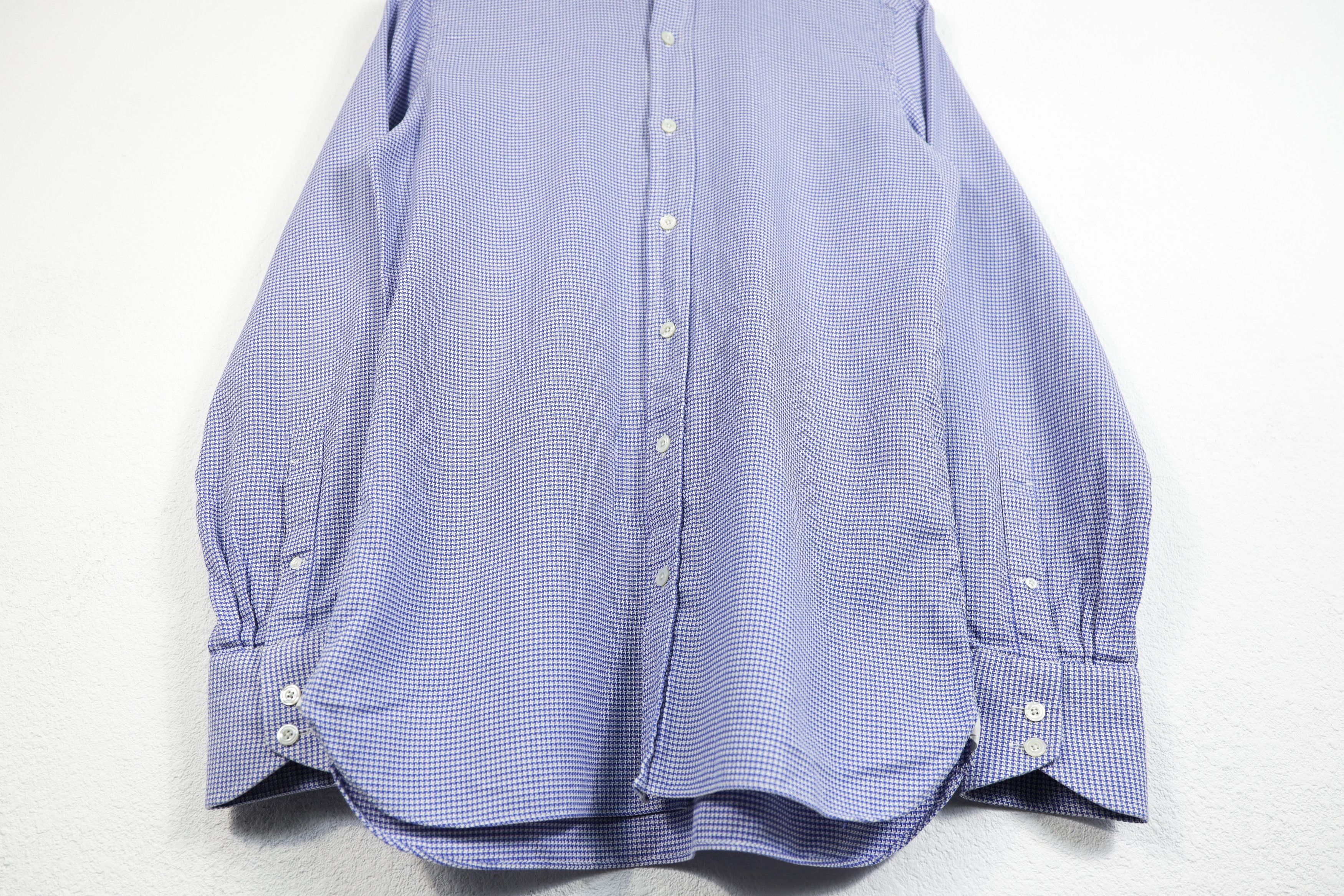 Tom Ford Tom Ford Blue White Knit Cotton Dress Formal Shirt 39 Size US M / EU 48-50 / 2 - 3 Thumbnail