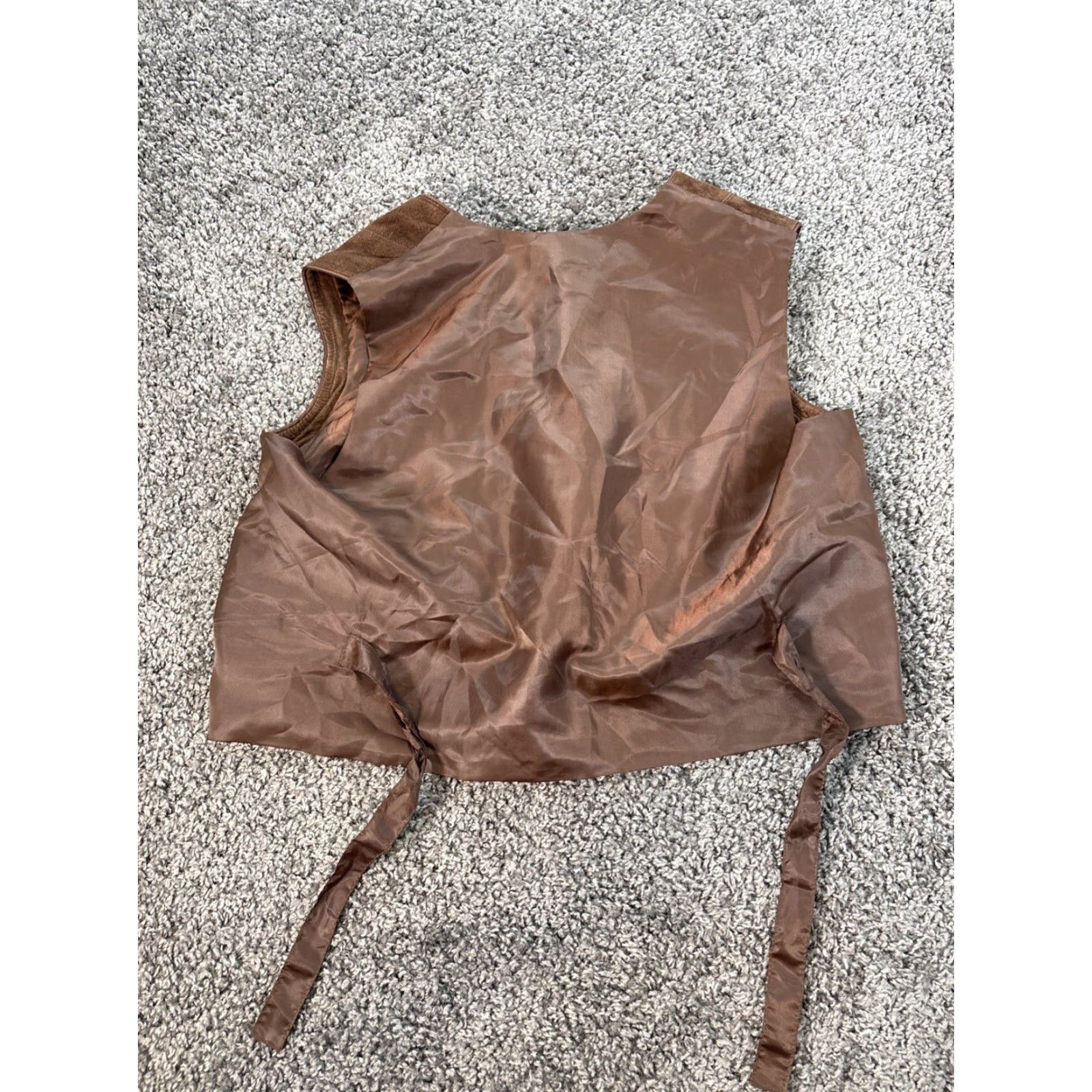 Vintage VINTAGE Marsh Landing Leather Vest Womens 1X Brown Suede Button 90s Plus Size Womens Size XL / US 12-14 / IT 48-50 - 5 Thumbnail