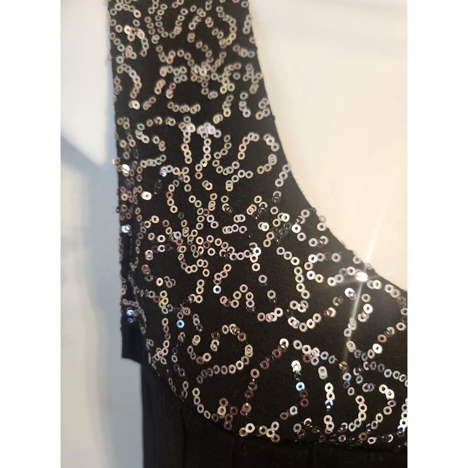 Vintage Style&co. Black Sequin Sleeveless Mini Dress M Women Size 32" / US 10 / IT 46 - 2 Thumbnail