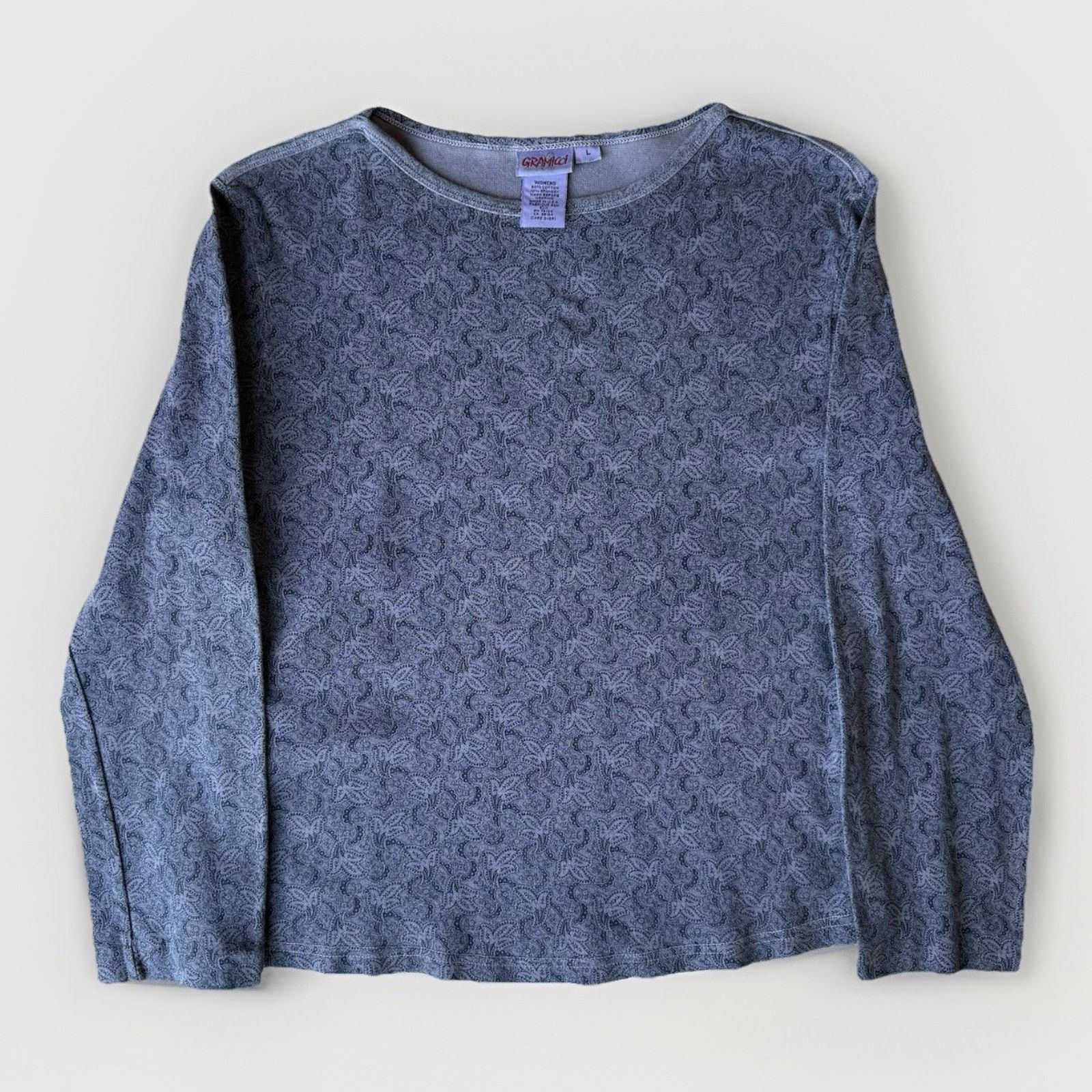 Gramicci × Vintage Vintage Gramicci Shirt Women's L Purple Paisley Long Sleeve Size L / US 10 / IT 46 - 1 Thumbnail
