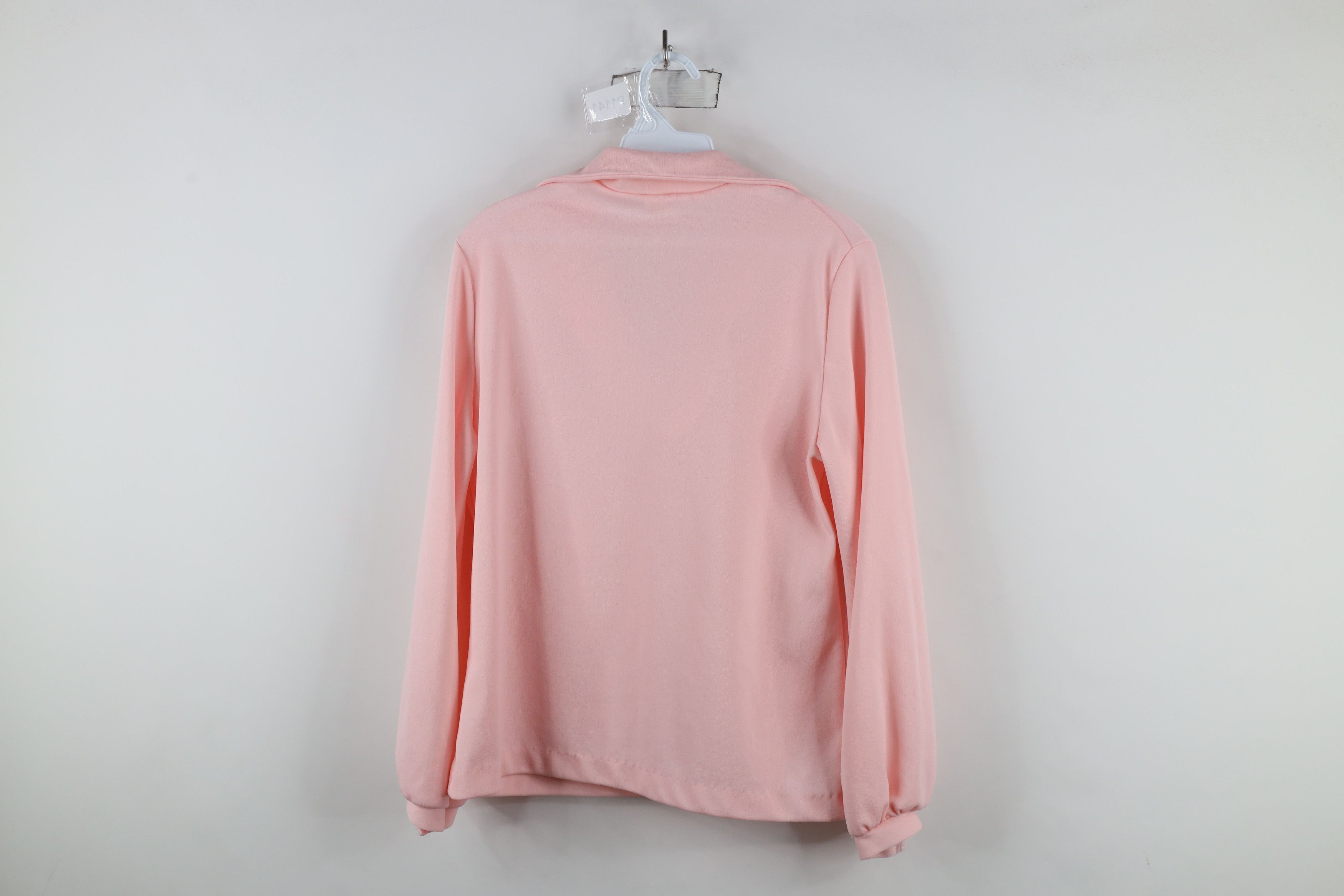 Vintage Vintage 70s Streetwear Collared Long Sleeve Polo Pink USA Size XXL / US 16-18 / IT 52-54 - 7 Thumbnail