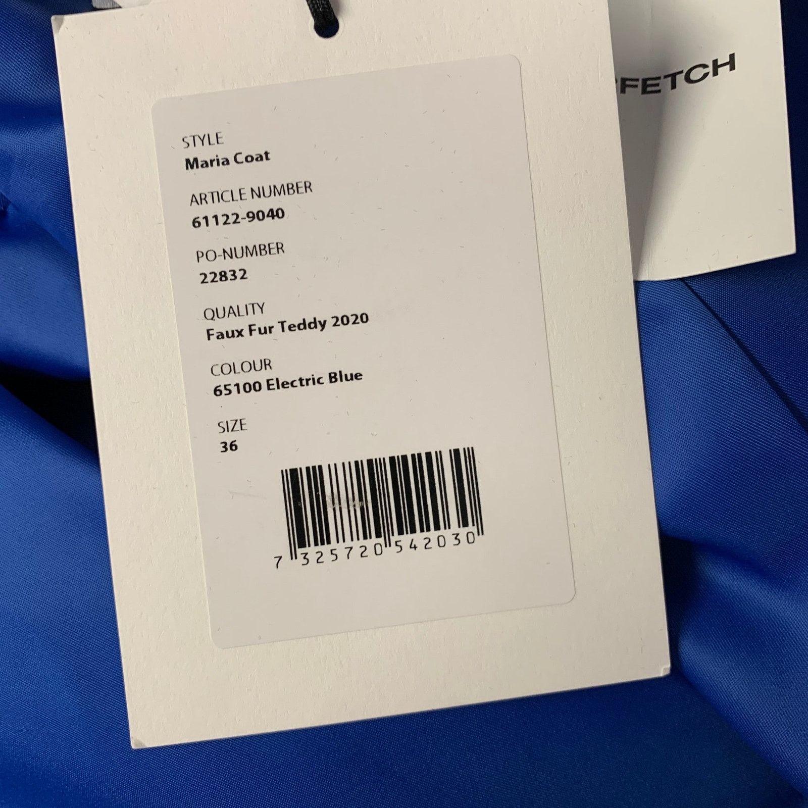 STAND STUDIO STAND STUDIO M Royal Blue Textured Faux Fur Coat Size M / US 6-8 / IT 42-44 - 5 Thumbnail