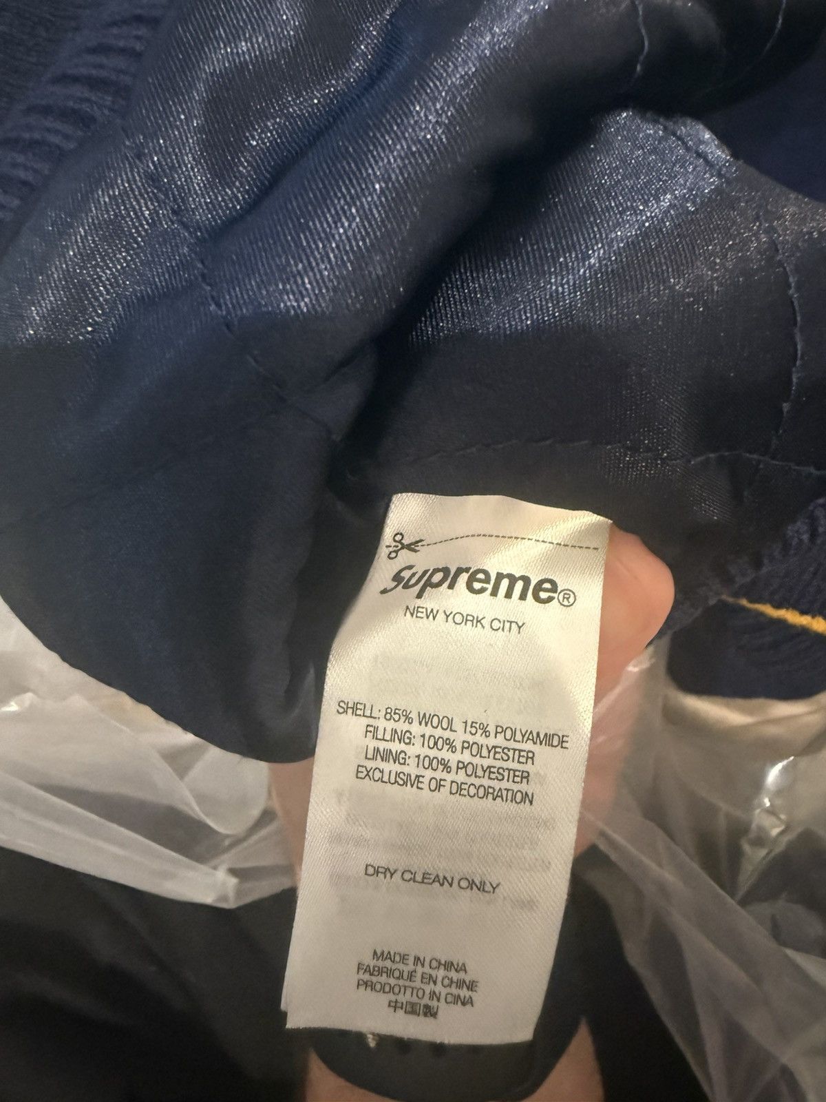 Supreme SUPREME VERITAS VARSITY JACKET SIZE MEDIUM BLUE Size US L / EU 52-54 / 3 - 4 Thumbnail