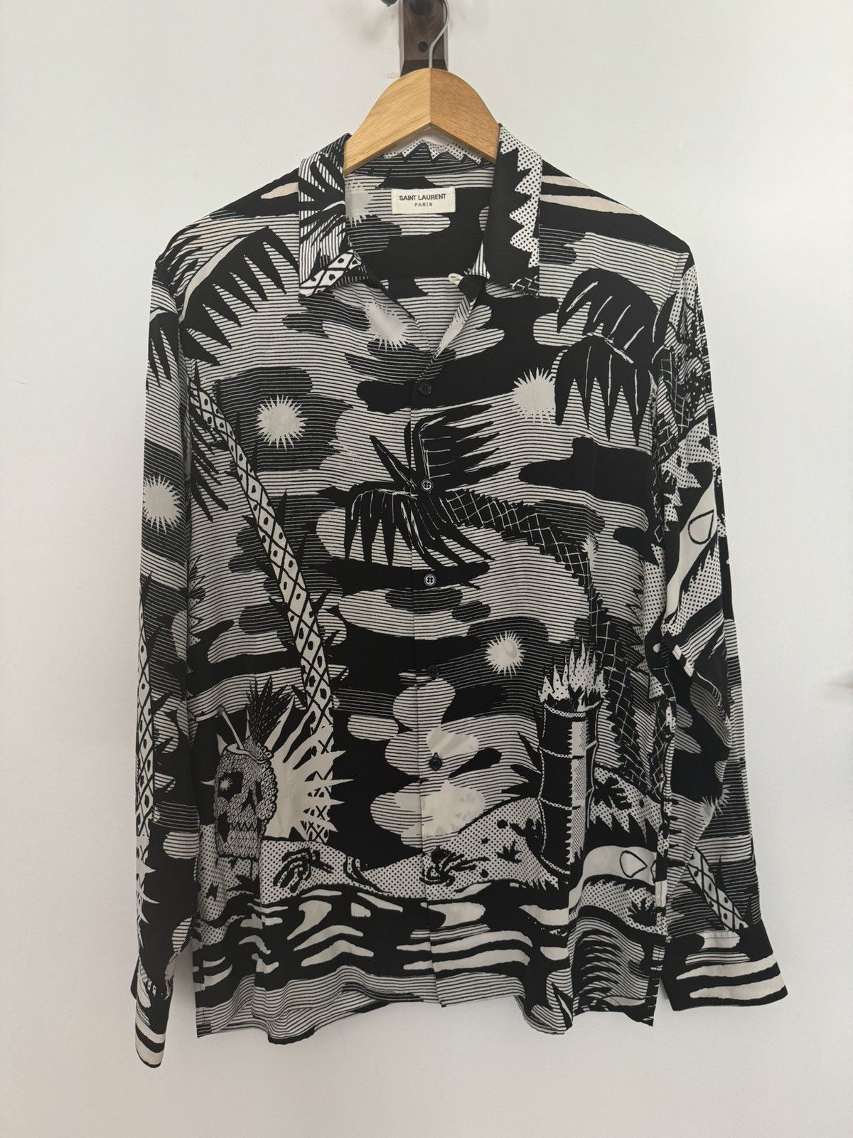 saint laurent paris スカルオーケストラTシャツ L Saint Laurent Skeleton | Grailed
