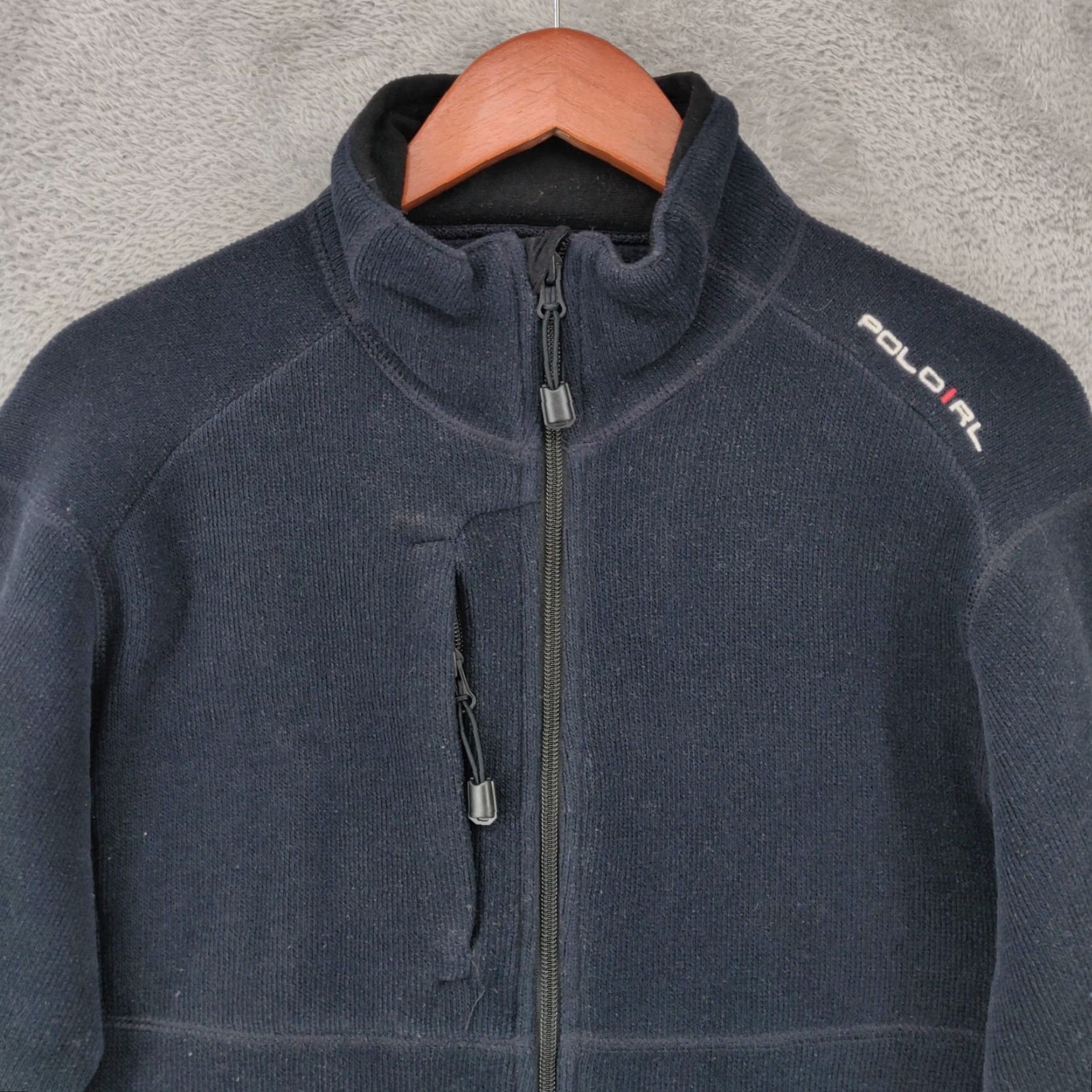 Polo Ralph Lauren VINTAGE Polo Ralph Lauren Jacket Mens L Blue Full Zip Fleece Bomber Pony 90s Size US L / EU 52-54 / 3 - 2 Thumbnail