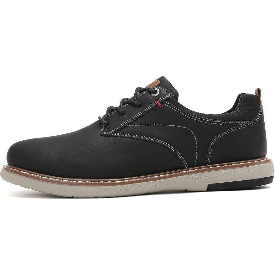 Other Analeaf Mens 10.5 Black Faux Leather Lace-Up Oxford Sneakers Size US 10.5 / EU 43-44 - 2 Thumbnail