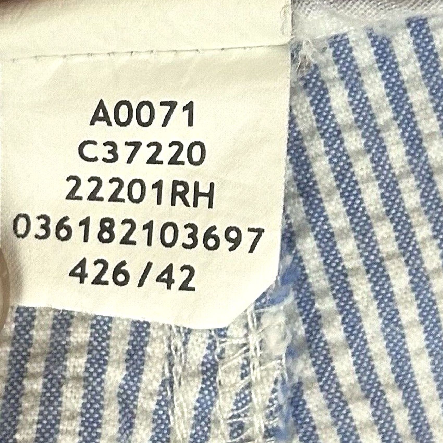 Chaps Chaps Seersucker Chino Shorts Mens 42 Blue Striped 100% Cotton Casual Size US 42 / EU 58 - 4 Thumbnail