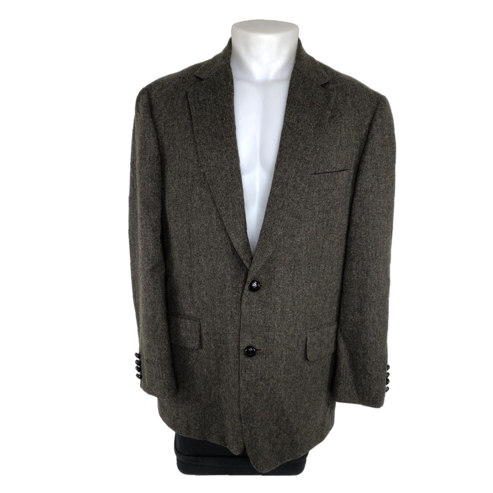 Brooks Brothers Brooks Brothers Blazer Mens 44R Lambswool Brown Blazer Jacket 100% Lambswool EXCELLENT J10 Size 44R - 1 Thumbnail