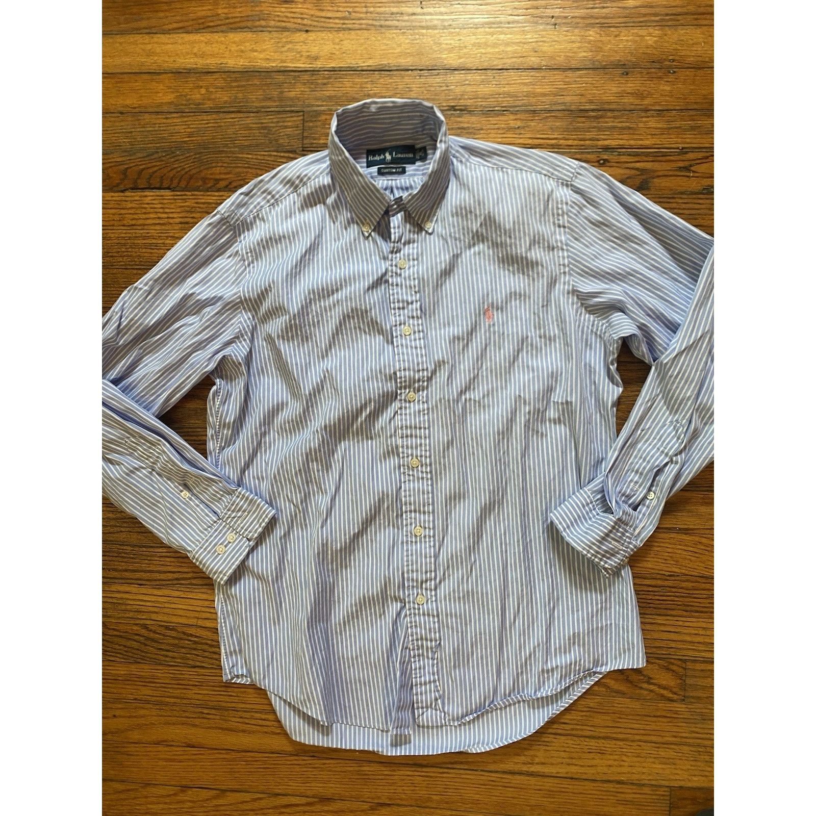 Polo Ralph Lauren Ralph Lauren Shirt Mens 16 32/33 Blue Custom Fit Button Pony Size US M / EU 48-50 / 2 - 1 Thumbnail