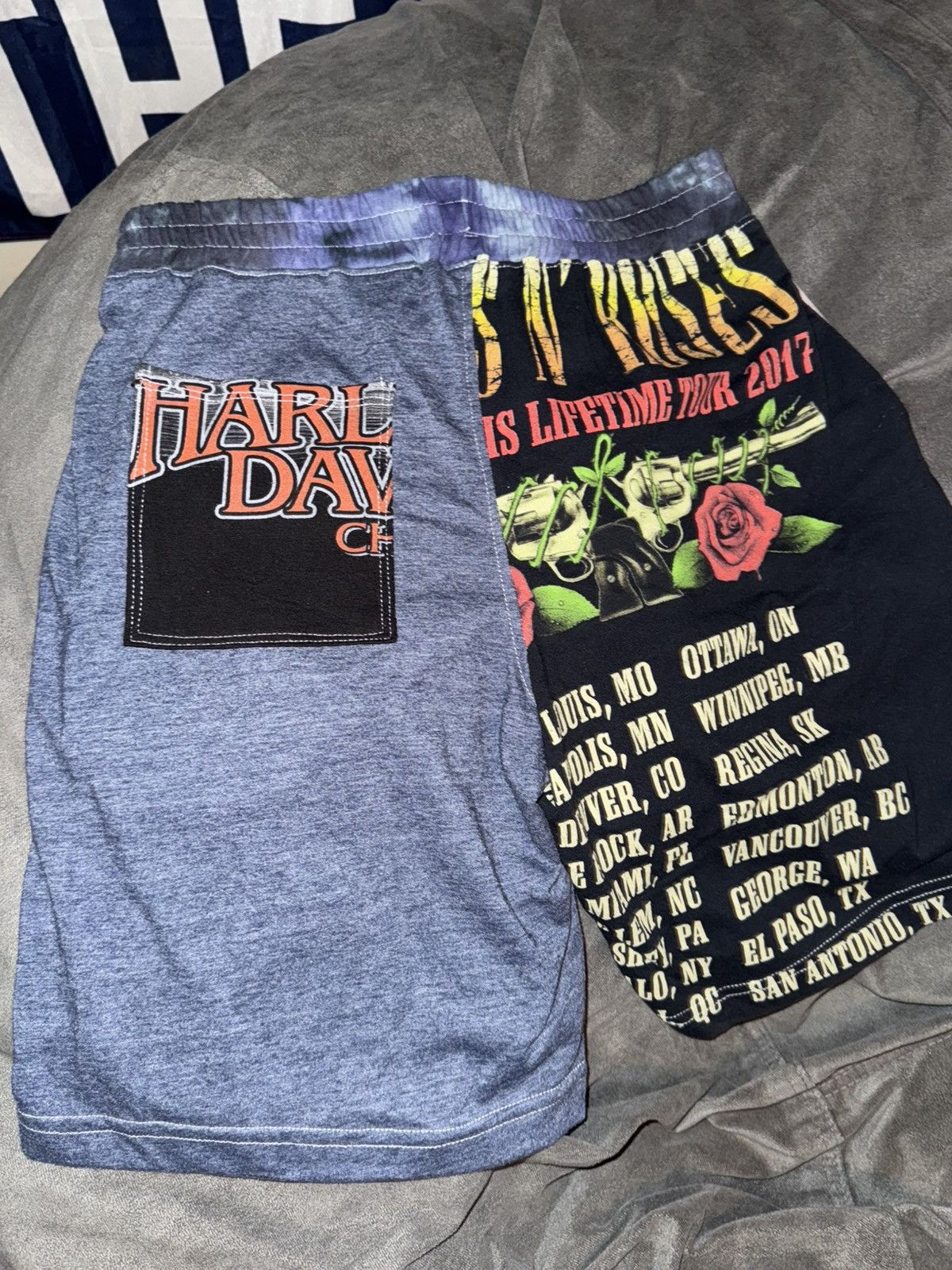 Band Tees × Round Two Custom Upcycle Shorts Size US 36 / EU 52 - 2 Thumbnail