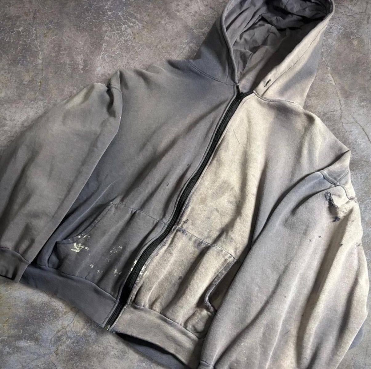 Vintage Vintage 90s THRASHED Soft Cozy Hoodie Size US M / EU 48-50 / 2 - 2 Thumbnail