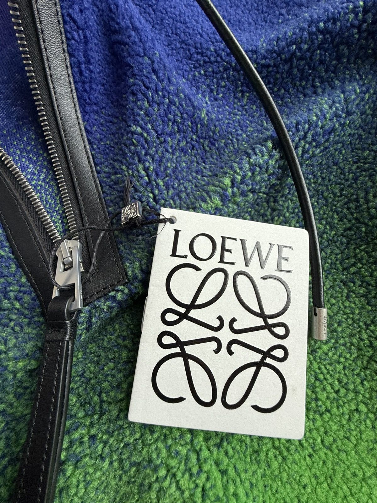 Loewe $2.5k 🤑 Loewe gradient Rainbow fleece leather detail jacket Size US L / EU 52-54 / 3 - 23 Thumbnail