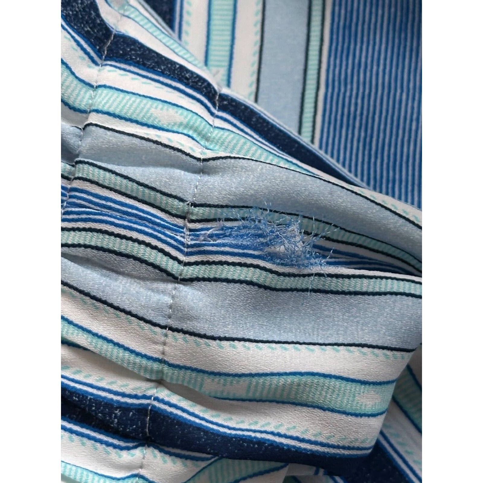 Vintage New Direction Palazzo Style Pants Pull On Blue Striped Lined Wide Split Leg Size 36" / US 14 / IT 50 - 4 Thumbnail