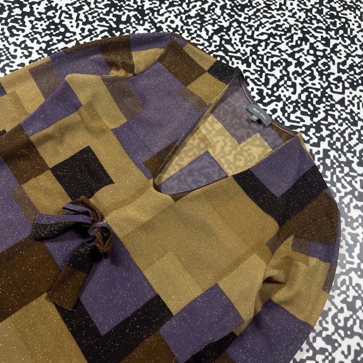Japanese Brand Vintage Y2K Marc Aurel Checked Mesh Japanese Longsleeve Size S / US 4 / IT 40 - 10 Thumbnail